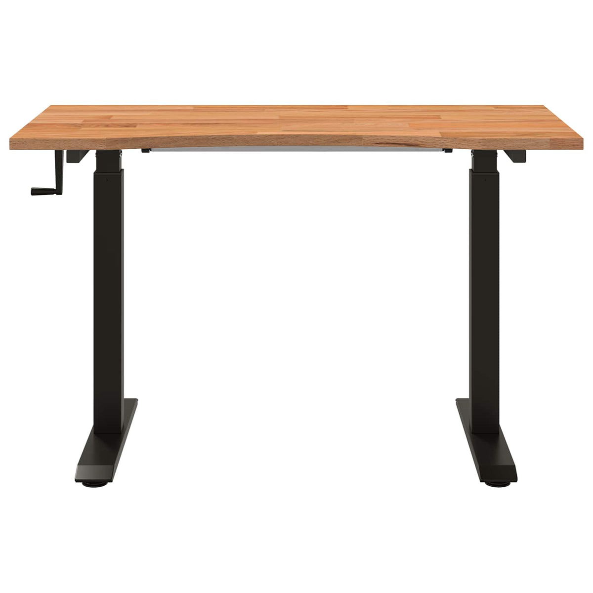 Γραφείο Μαύρο και Ανοιχτό Καφέ 120 x 60 cm Στερεό Ξύλο Δρυός - Pakobazaar