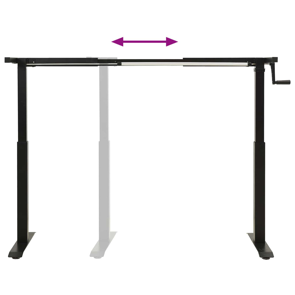 Γραφείο Μαύρο και Ανοιχτό Καφέ 120 x 60 cm Στερεό Ξύλο Δρυός - Pakobazaar