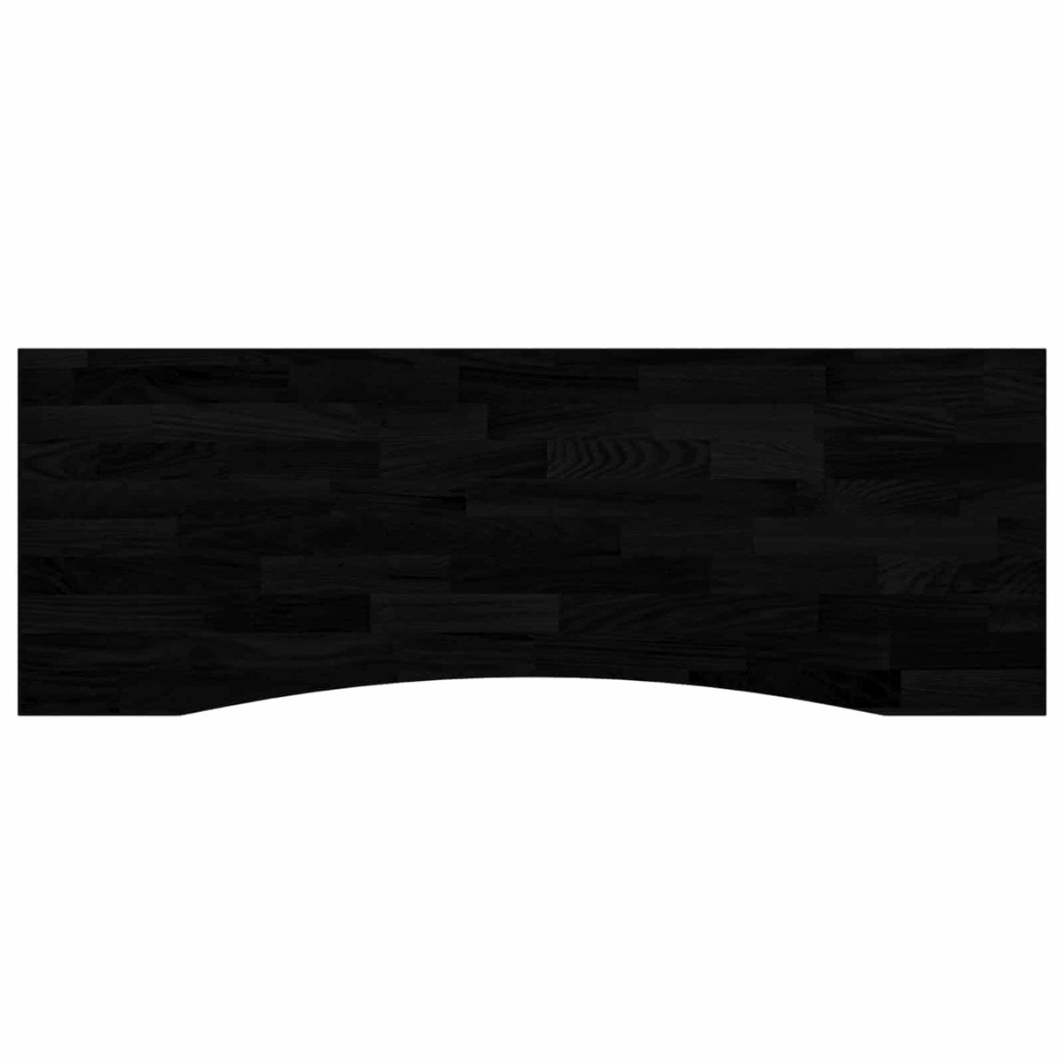 Γραφείο Μαύρο και Σκούρο Καφέ 140 x 60 cm Στερεό Ξύλο Δρυός