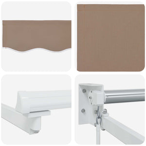 Αναδιπλούμενη τέντα Taupe 2,5 x 2 m - Pakobazaar