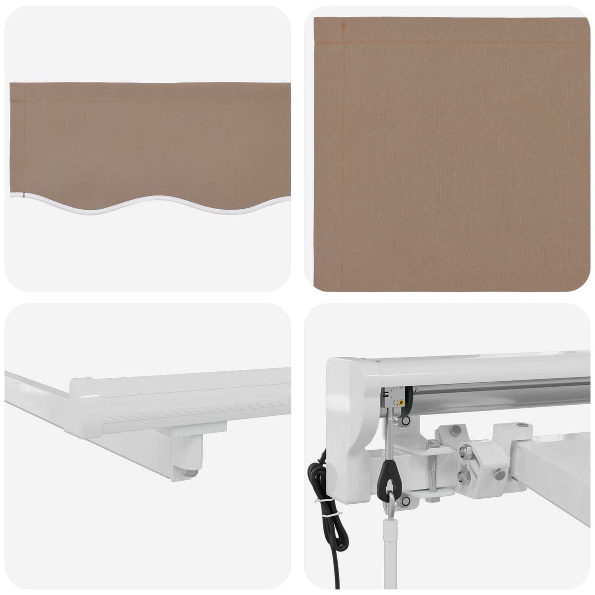 Ηλεκτρικό Αναδιπλούμενο Σκίαστρο Taupe 2,5 x 2 m