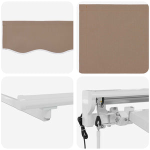 Ηλεκτρικό Αναδιπλούμενο Σκίαστρο Taupe 2,5 x 2 m