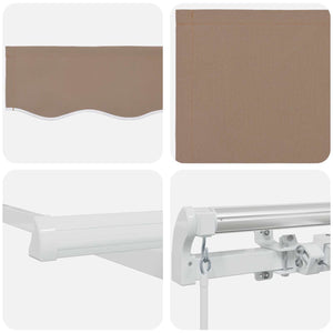 Χειροκίνητη Τέντα 3,5 x 2 m Taupe 100% Πολυεστέρας - Pakobazaar
