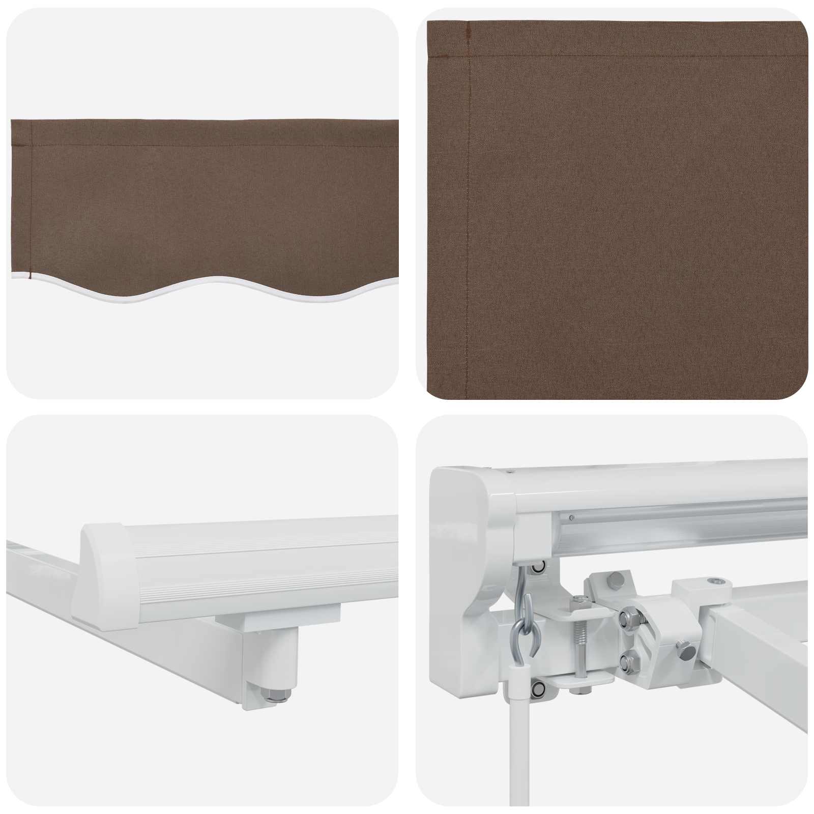 Χειροκίνητο πλαίσιο τέντας με LED Taupe 3 x 2,5 μ - Pakobazaar
