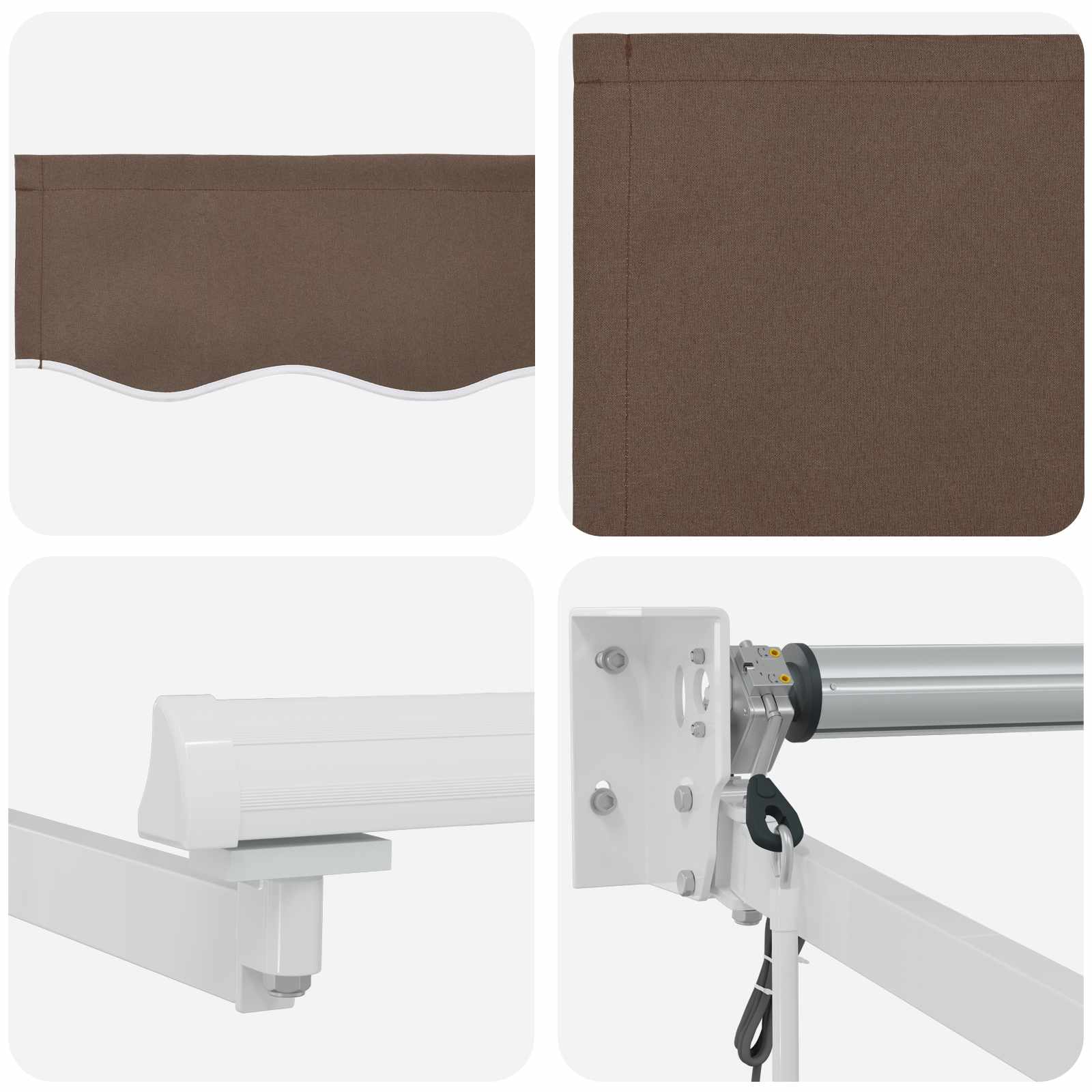 Αντιανεμικό Taupe 4 x 3 μ Πολυέστερ και Μέταλλο - Pakobazaar