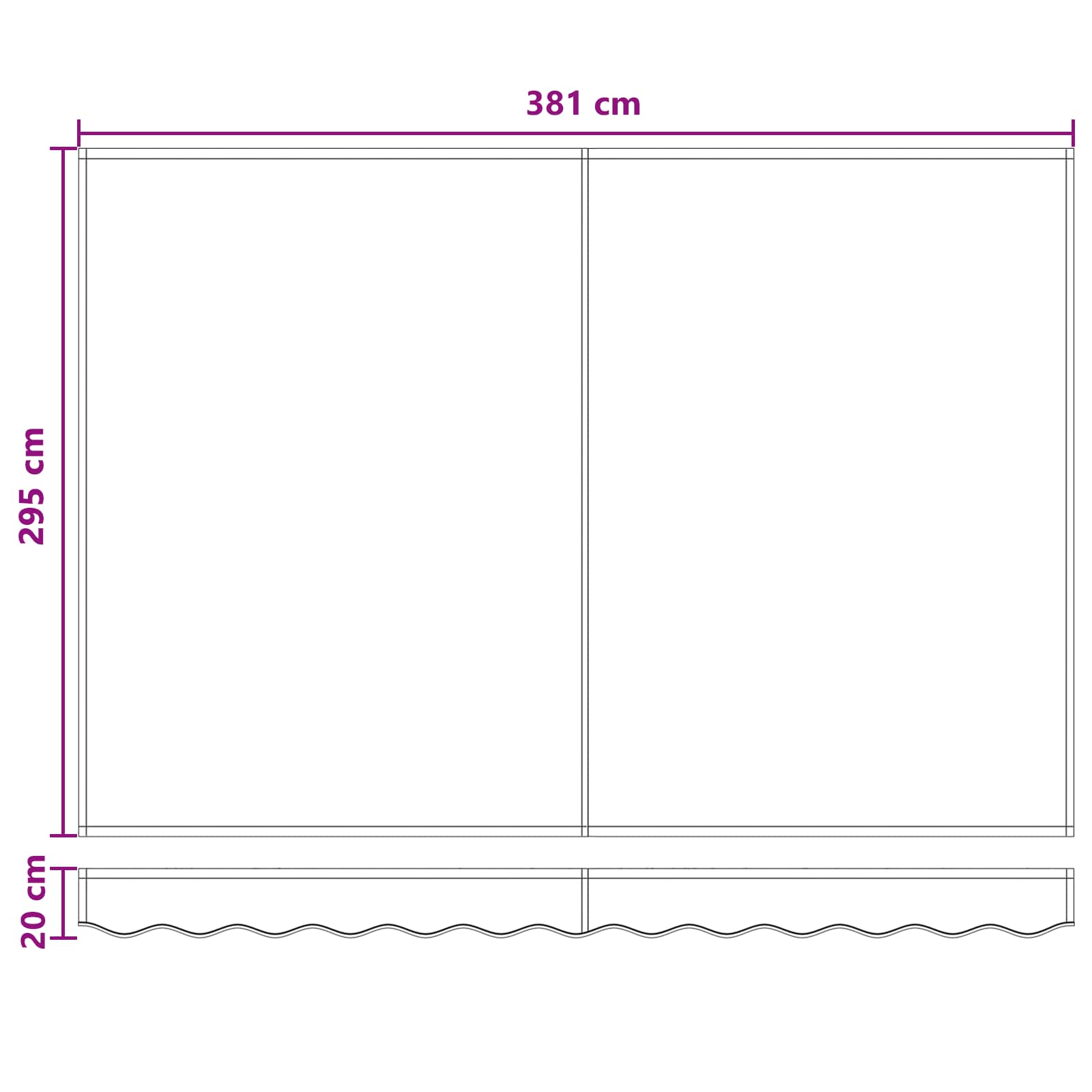 Αναδιπλούμενη τέντα Άμμος 4 x 3 μ Πολυεστέρας και Αλουμίνιο