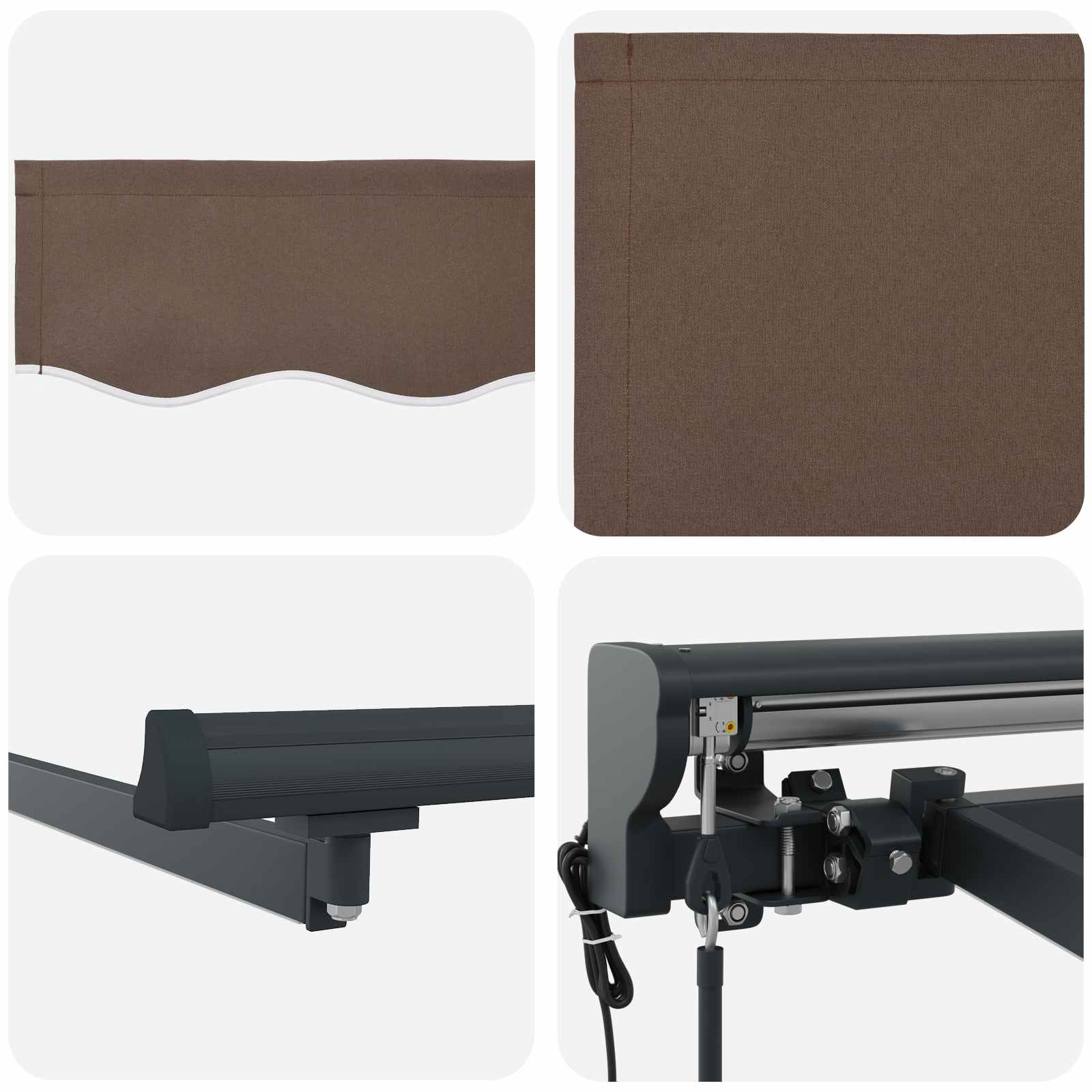 Ηλεκτρικό Αναδιπλούμενο Σκίαστρο Taupe 4 x 3 μ - Pakobazaar