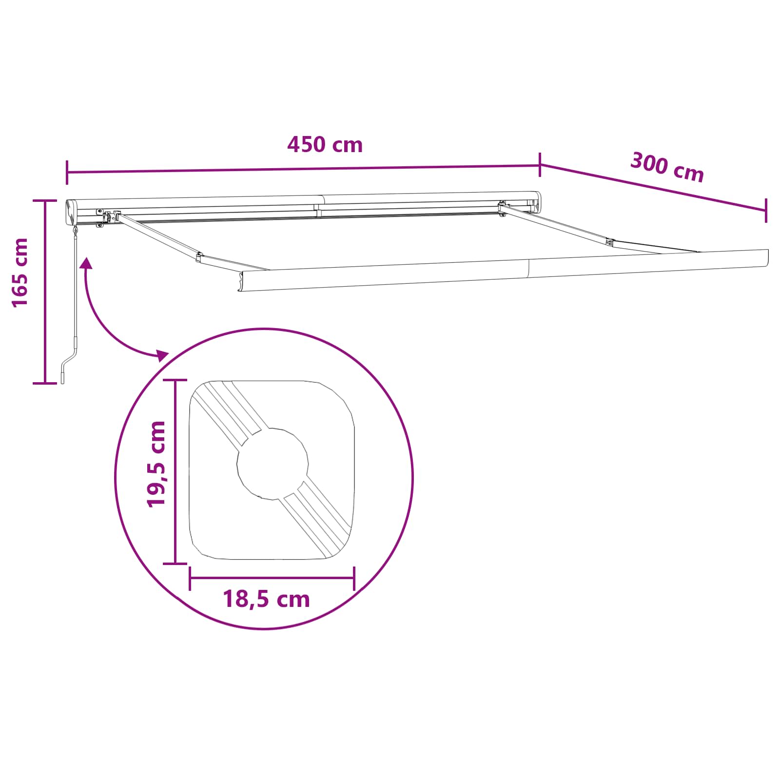 Σκηνίτσα Αναδιπλούμενη Ανοιχτό Γκρι και Λευκό 450 x 300 εκ - Pakobazaar