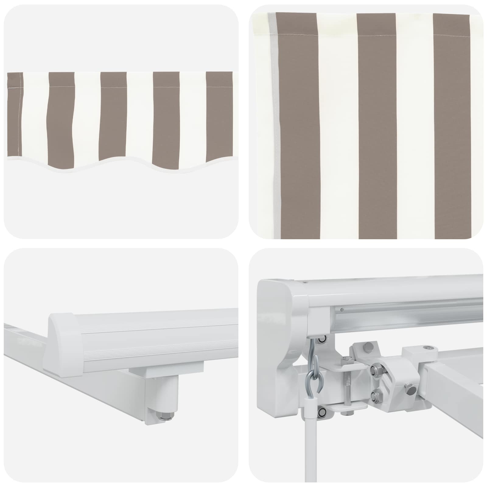 Χειροκίνητο πλαίσιο τέντας με LED 4,5 x 3 μ - Pakobazaar