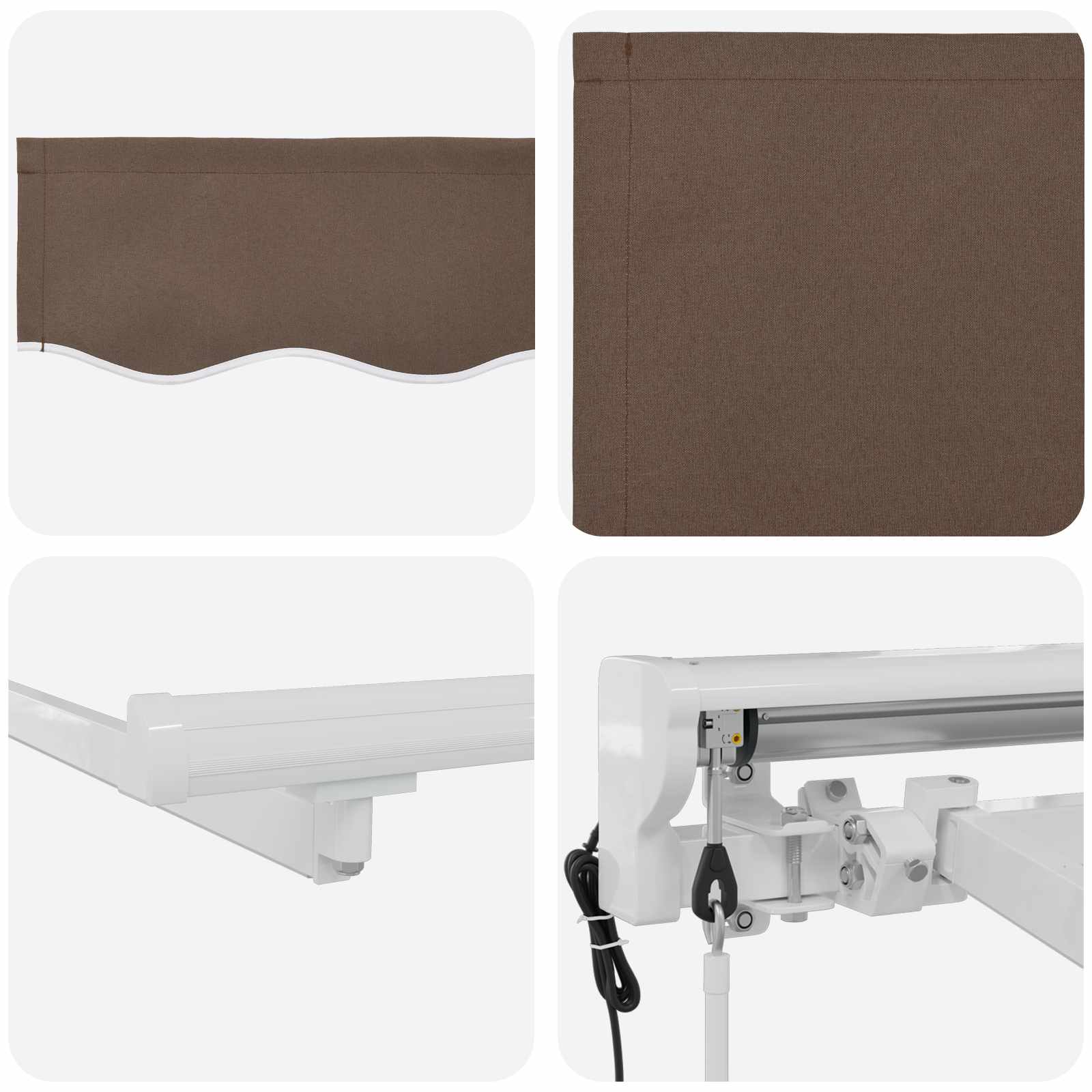 Ηλεκτρικό Αναδιπλούμενο Σκίαστρο Taupe 4,5 x 3 μ