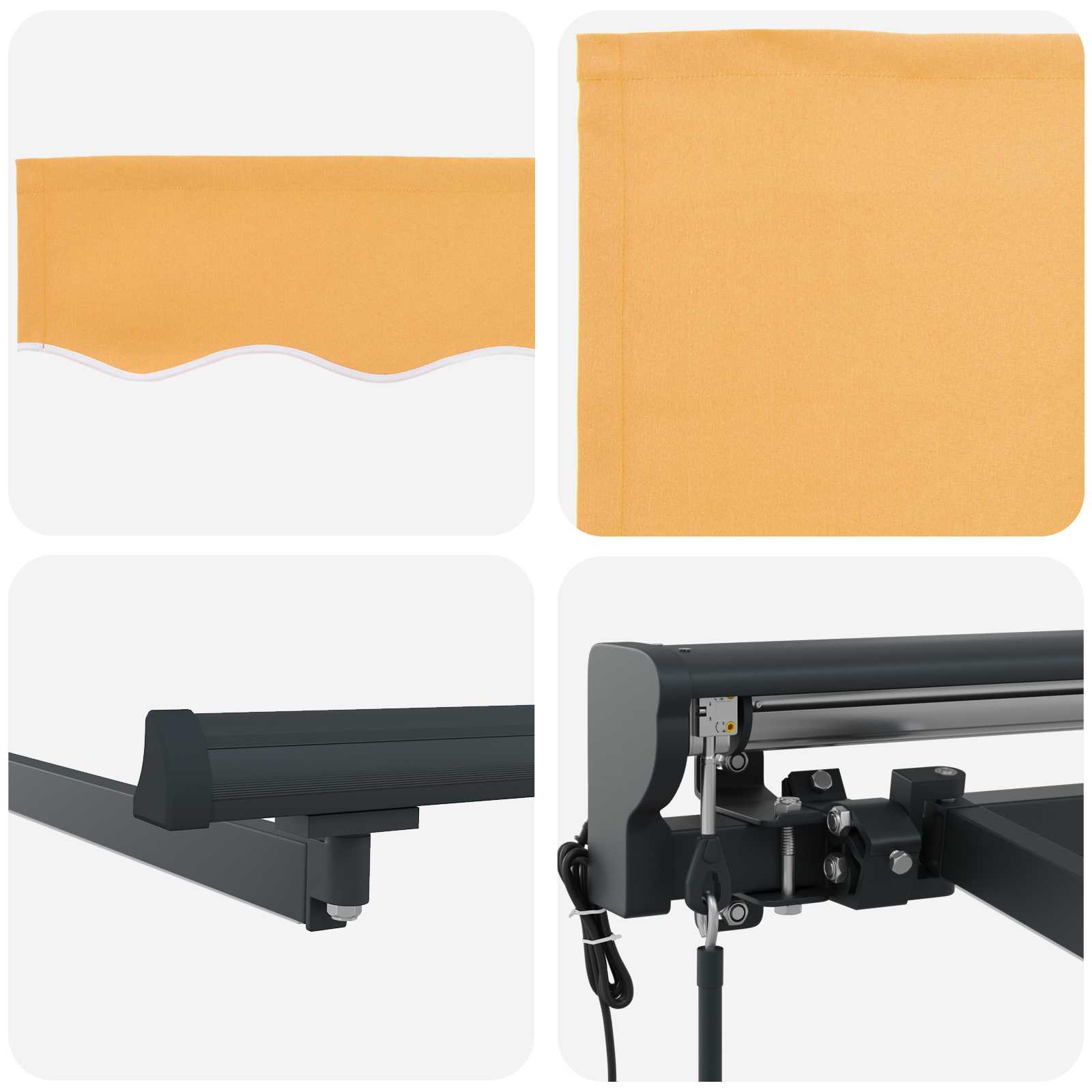 Ηλεκτρικό Αναδιπλούμενο Σκίαστρο Άμμος 4,5 x 3 μ - Pakobazaar