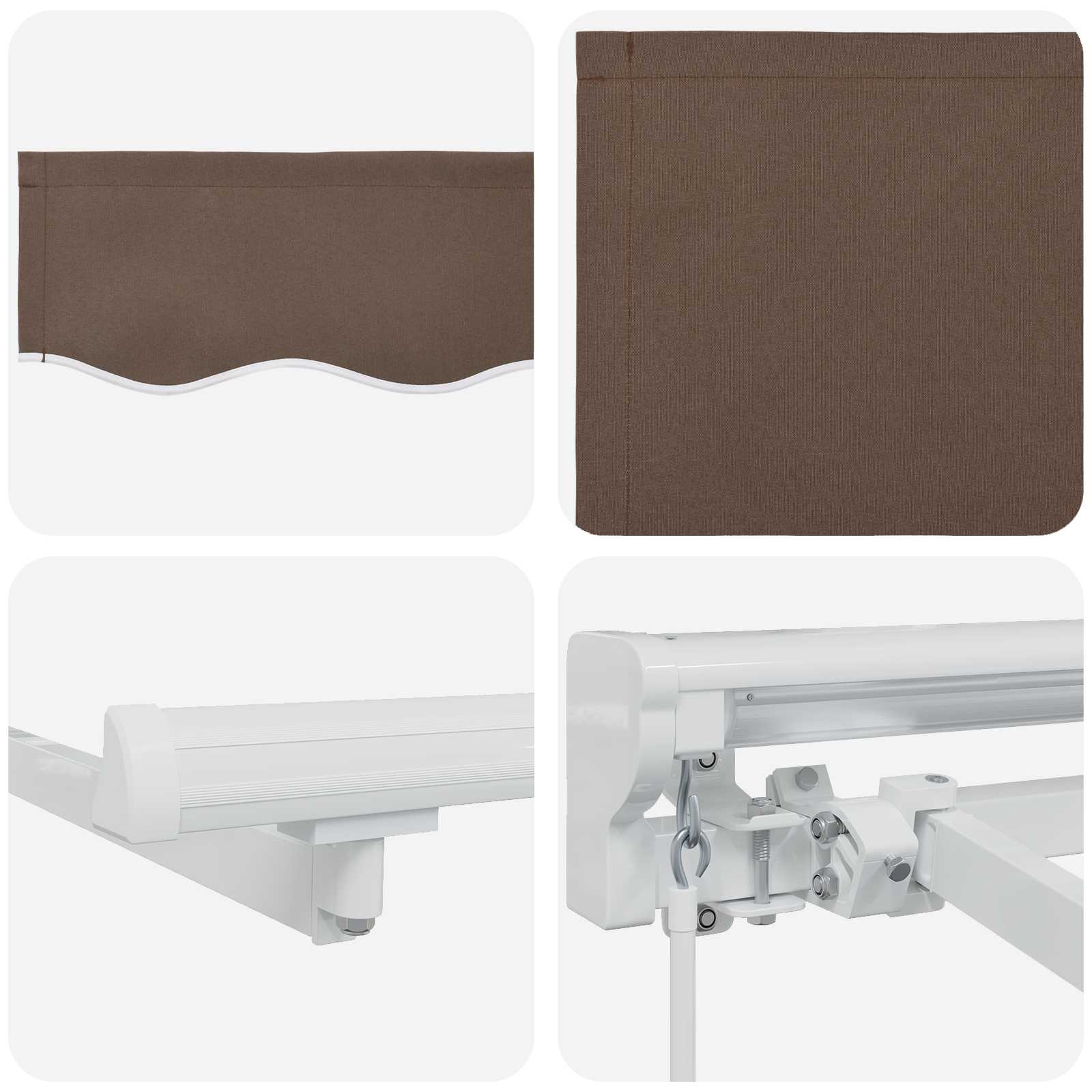 Χειροκίνητη Ανακλινόμενη Σκίαση Taupe 4,5 x 3,5 μ - Pakobazaar