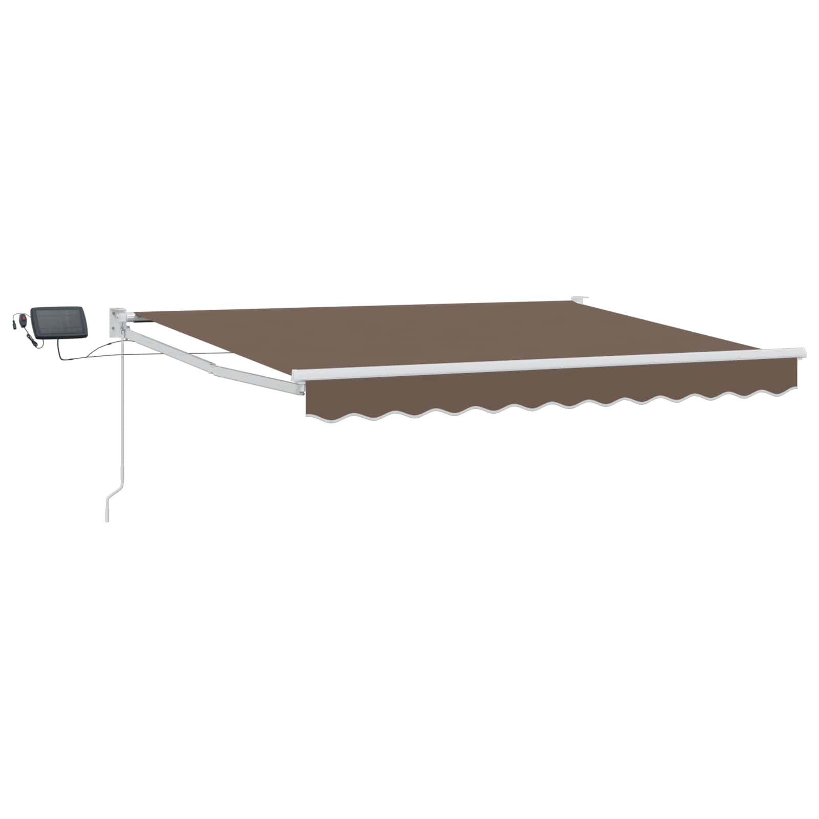 Χειροκίνητη αναδιπλούμενη τέντα με LED Taupe - Pakobazaar
