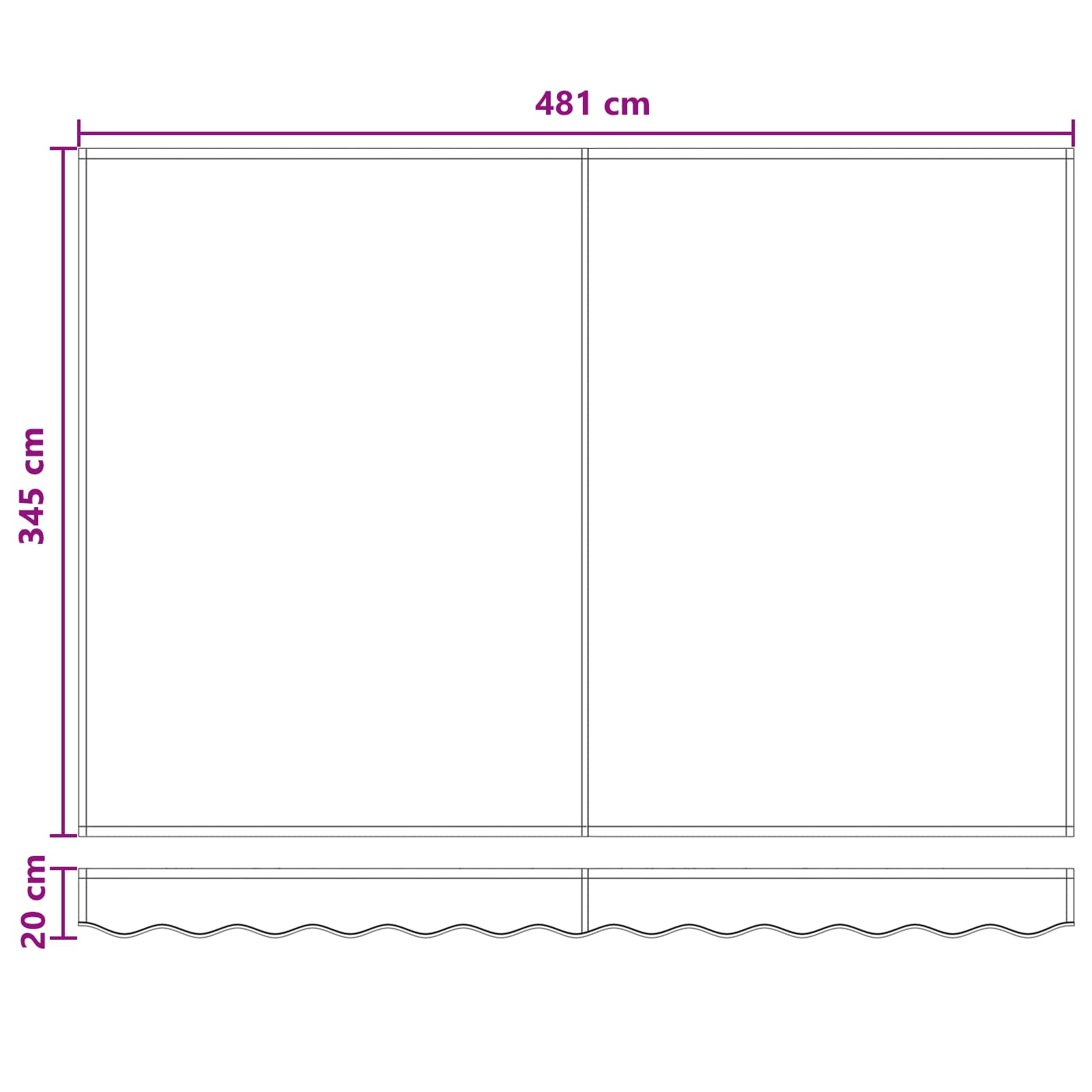Χειροκίνητη Ανακλινόμενη Σκίαση Taupe 5 x 3,5 μ