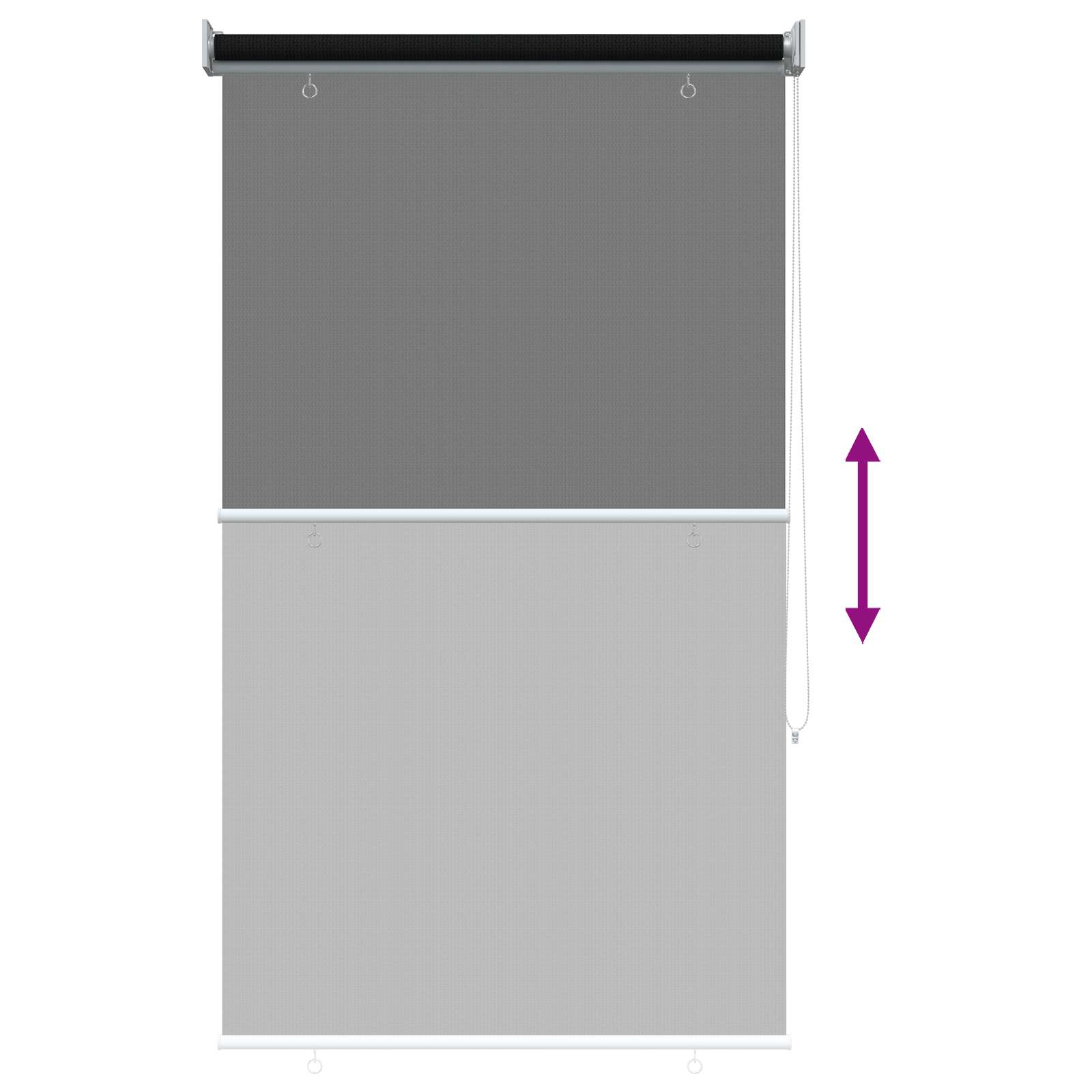 Ρολό Εξωτερικού Χώρου 90% Φραγμός UV Μαύρο 80 x 230 cm HDPE - Pakobazaar