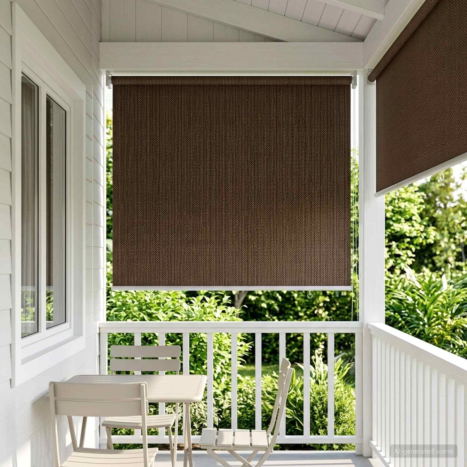 Ρολό Εξωτερικού Χώρου 90% Φραγμός UV Καφέ 80 x 140 cm HDPE - Pakobazaar