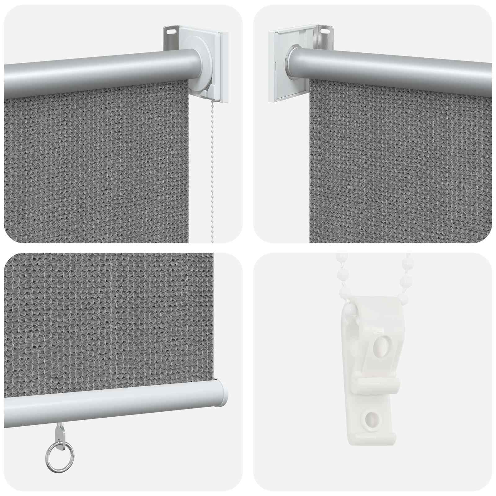 Ρολό Εξωτερικού Χώρου 90% Φραγμός UV Ανοιχτό γκρι 120 x 230 cm - Pakobazaar
