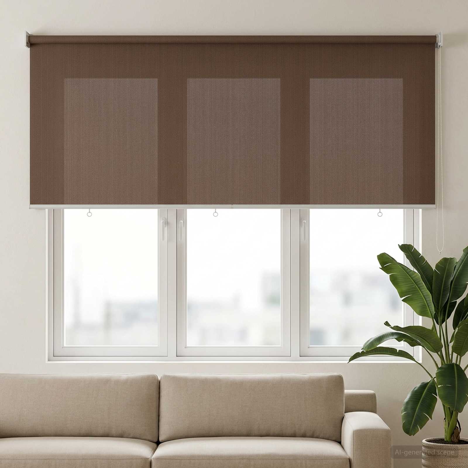 Ρολό Εξωτερικού Χώρου 90% Φραγμός UV Taupe 160 x 140 cm HDPE - Pakobazaar