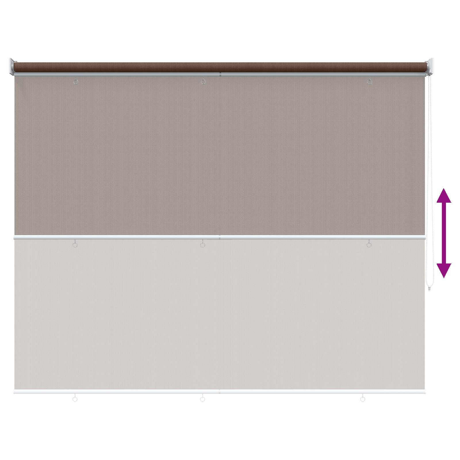 Ρολό Εξωτερικού Χώρου 90% Φραγμός UV Taupe 220 x 230 cm HDPE - Pakobazaar