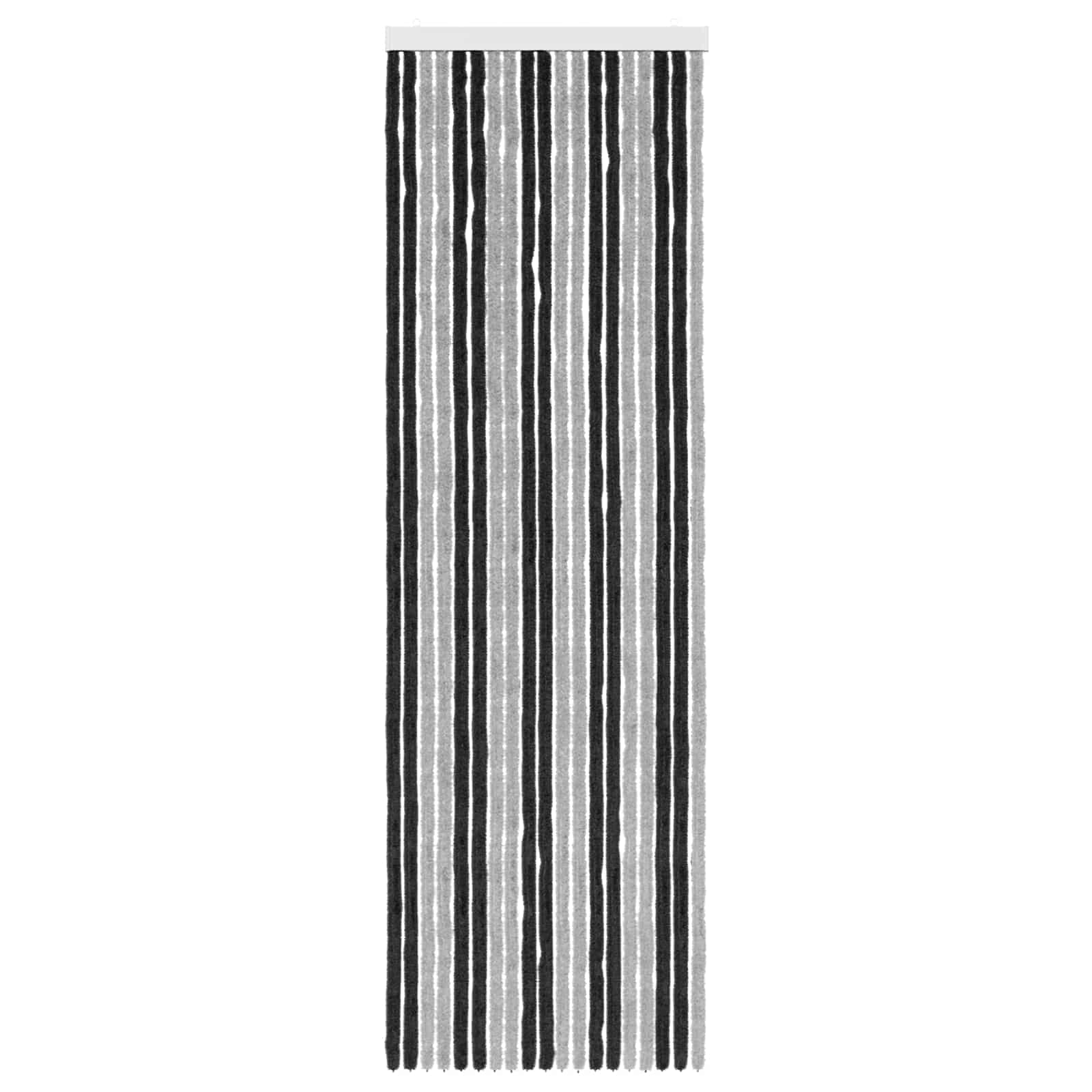 Κουρτίνα εντόμων Chenille Γκρι και Μαύρο 56 x 185 cm 100% PP