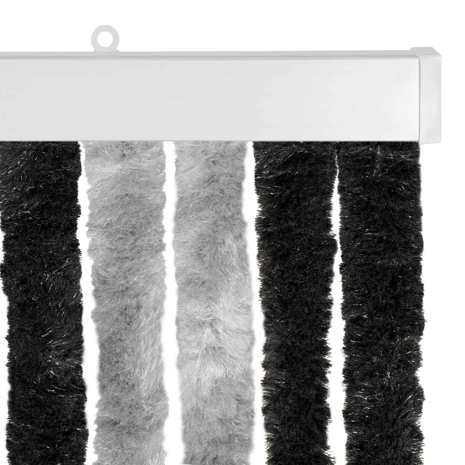 Κουρτίνα εντόμων Chenille Γκρι και Μαύρο 56 x 200 cm 100% PP