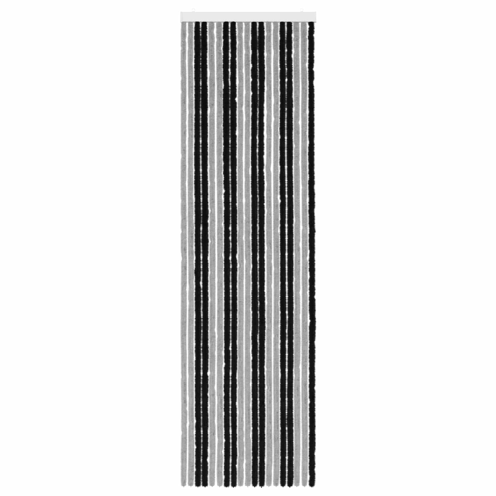 Κουρτίνα εντόμων Chenille Γκρι και Μαύρο 56 x 200 cm 100% PP
