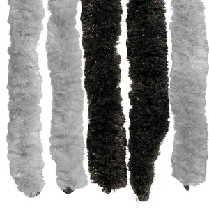 Κουρτίνα εντόμων Chenille Γκρι και Μαύρο 90 x 200 cm 100% PP - Pakobazaar