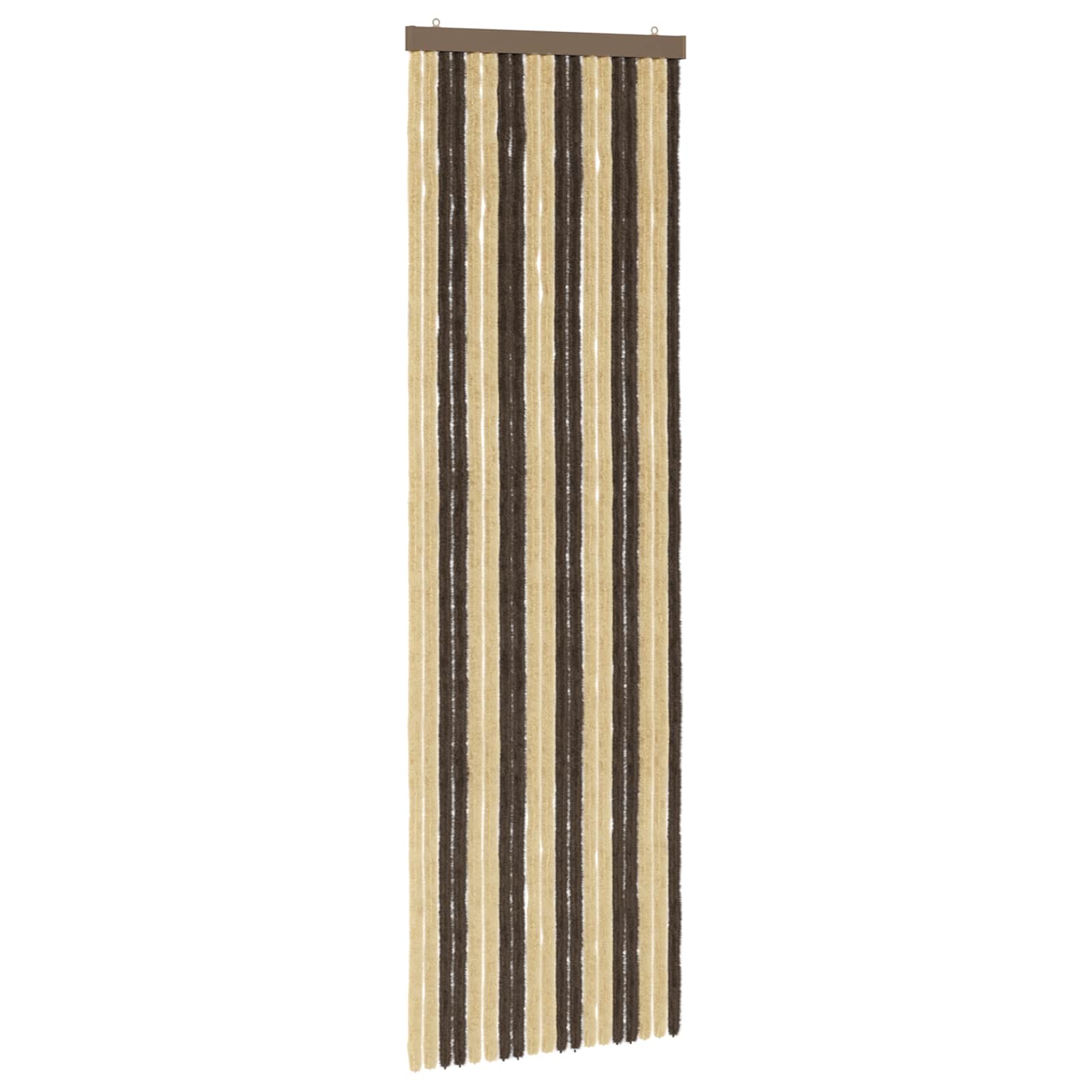 Κουρτίνα εντόμων Chenille Σκούρο καφέ και μπεζ 56 x 185 cm