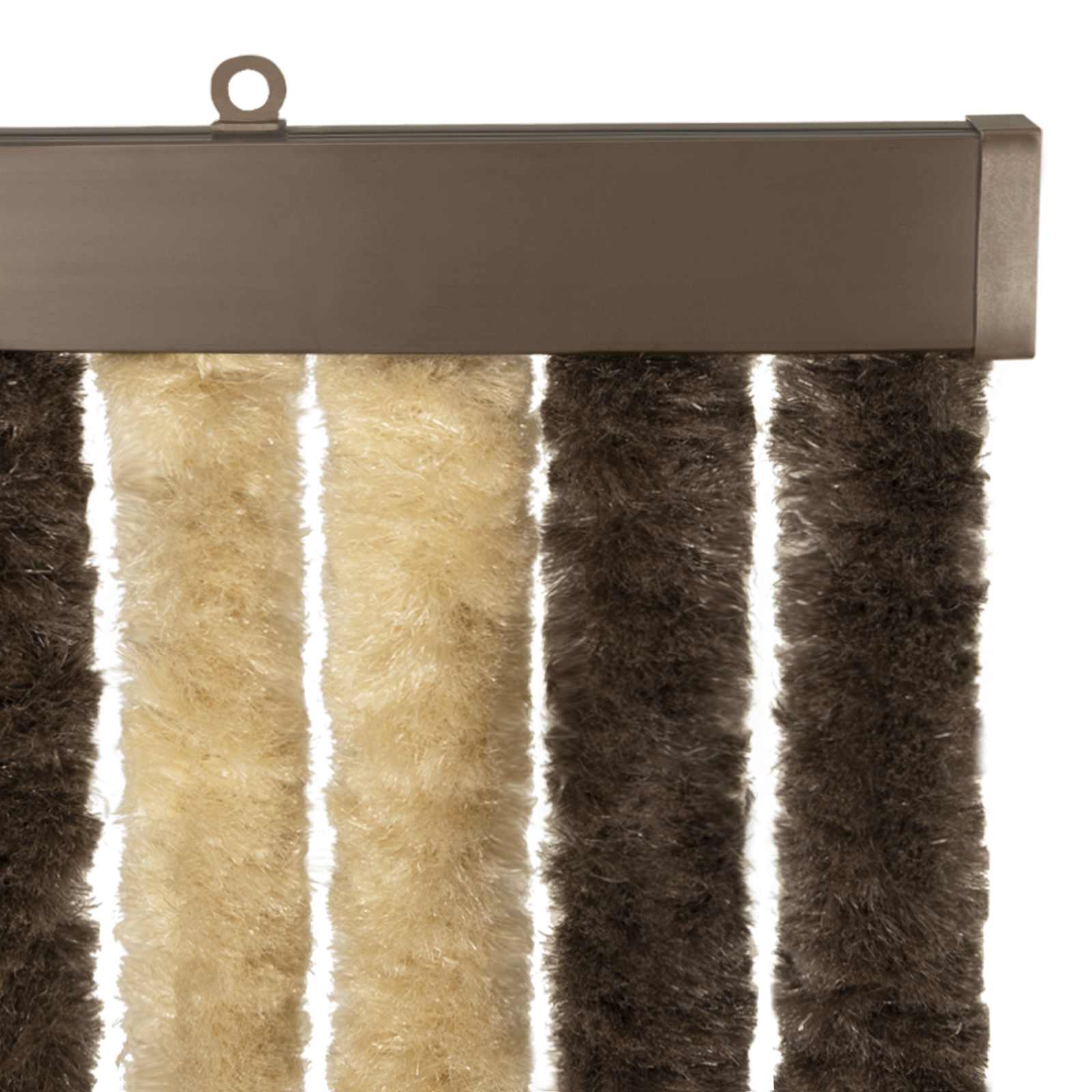 Κουρτίνα εντόμων Chenille Σκούρο καφέ και μπεζ 56 x 200 cm - Pakobazaar