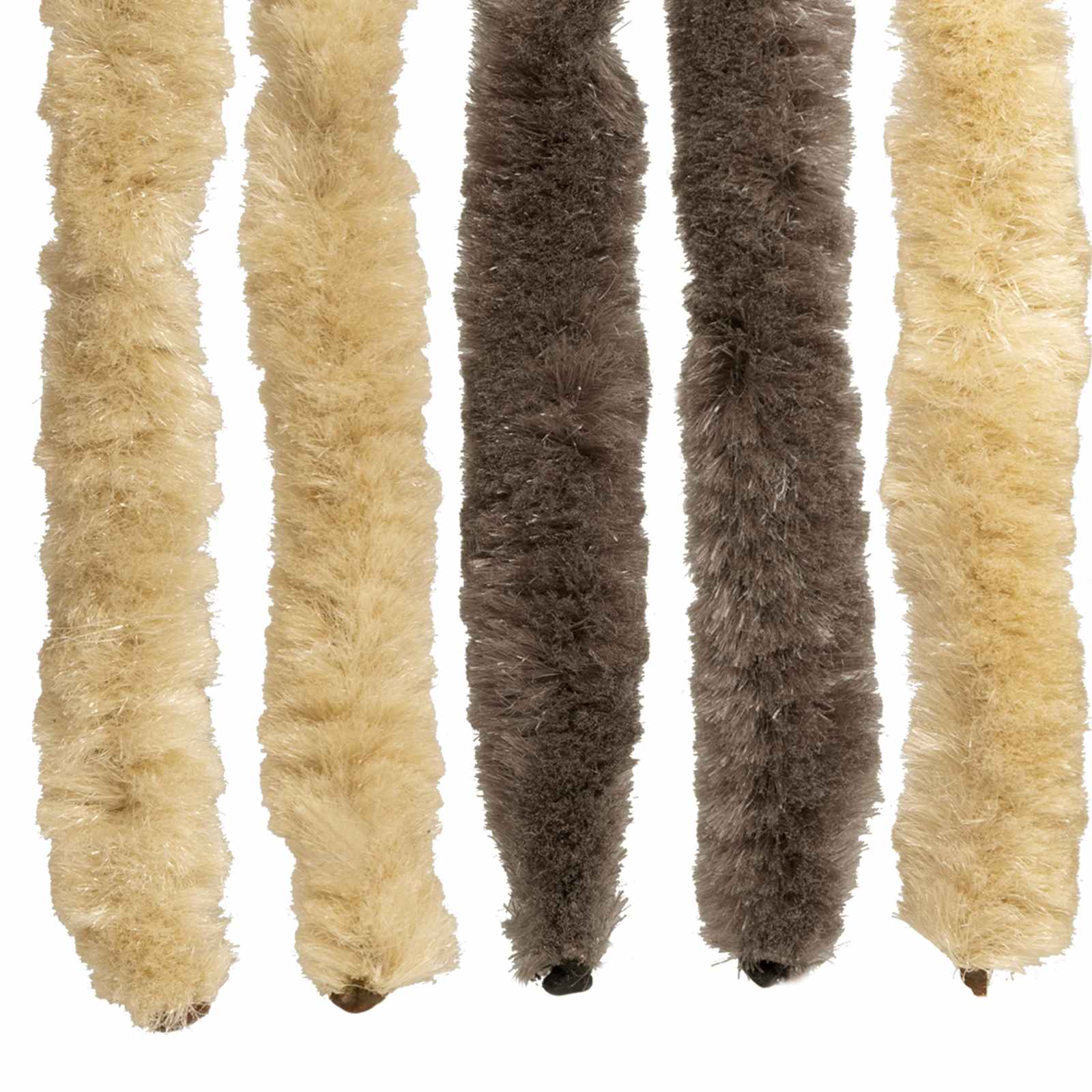 Κουρτίνα εντόμων Chenille Σκούρο καφέ και μπεζ 90 x 200 cm