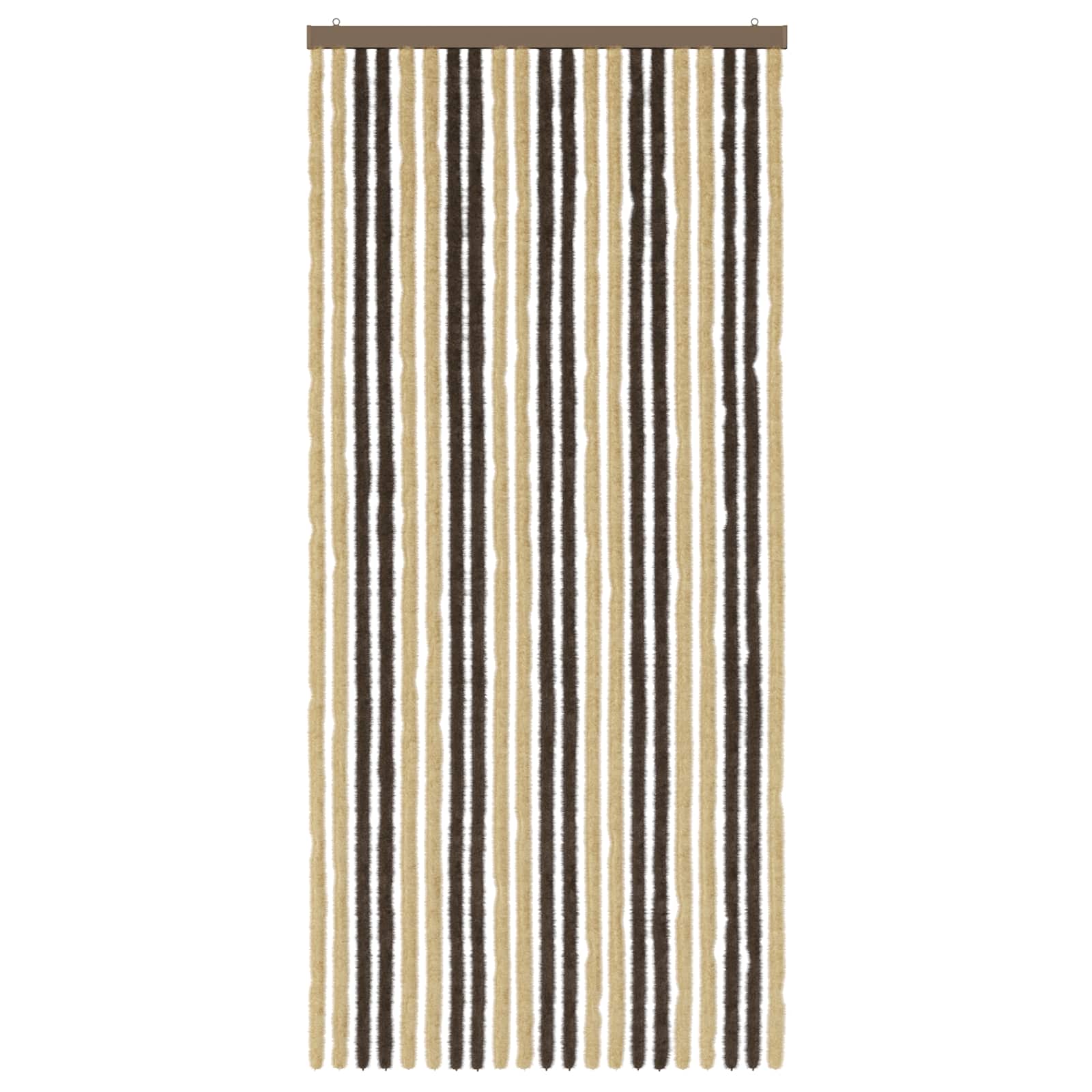 Κουρτίνα εντόμων Chenille Σκούρο καφέ και μπεζ 90 x 200 cm