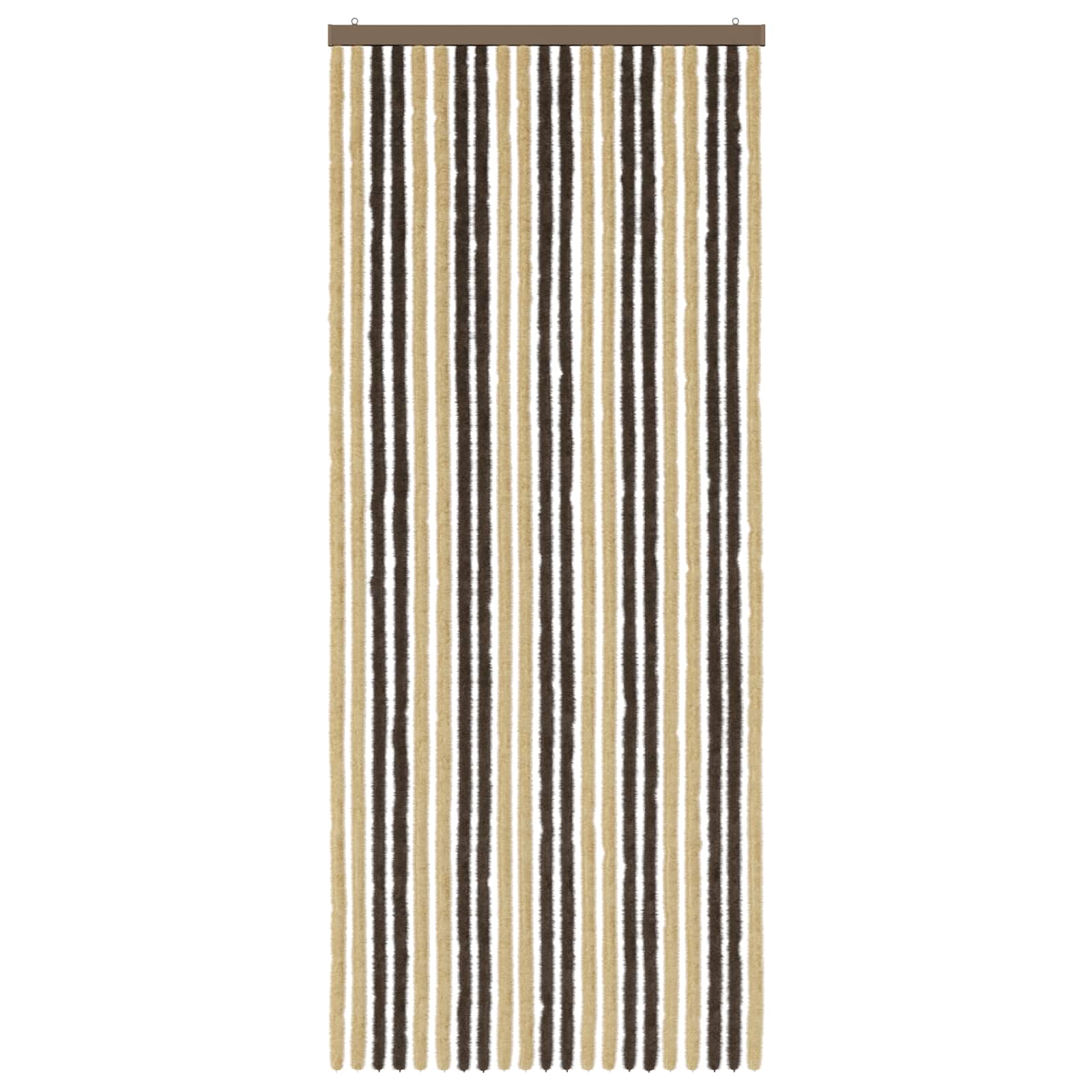 Κουρτίνα εντόμων Chenille Σκούρο καφέ και μπεζ 90 x 220 cm