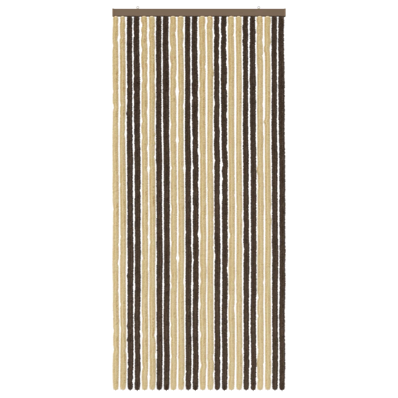 Κουρτίνα εντόμων Chenille Σκούρο καφέ και μπεζ 100 x 220 cm