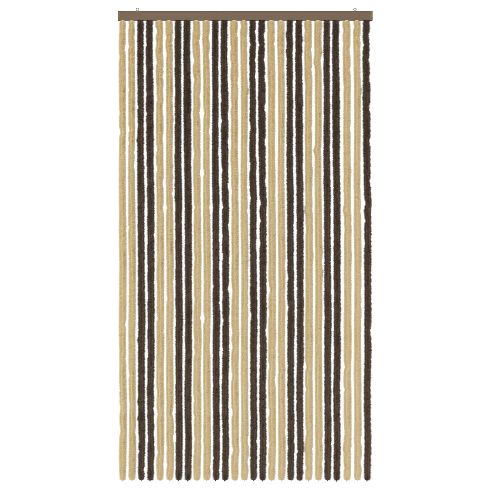 Κουρτίνα εντόμων Chenille Σκούρο καφέ και μπεζ 118 x 220 cm