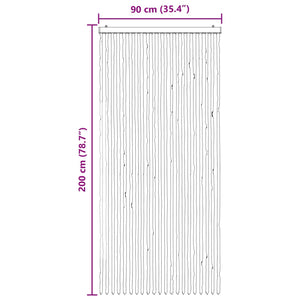 Κουρτίνα εντόμων Chenille Ασημί Γκρι και Ροζ 90 x 200 cm - Pakobazaar