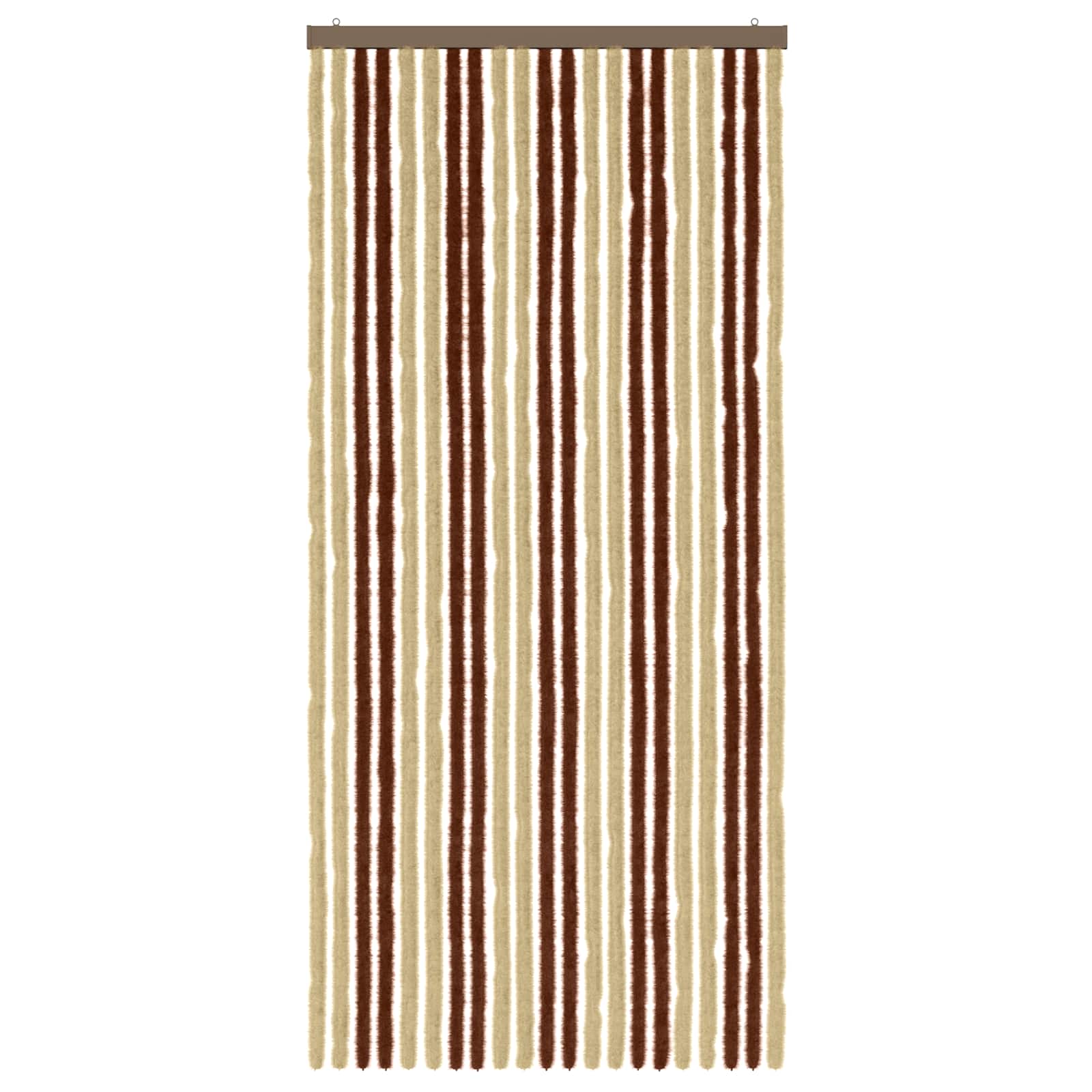 Κουρτίνα εντόμων Chenille Καφέ και μπεζ 90 x 200 cm 100% PP