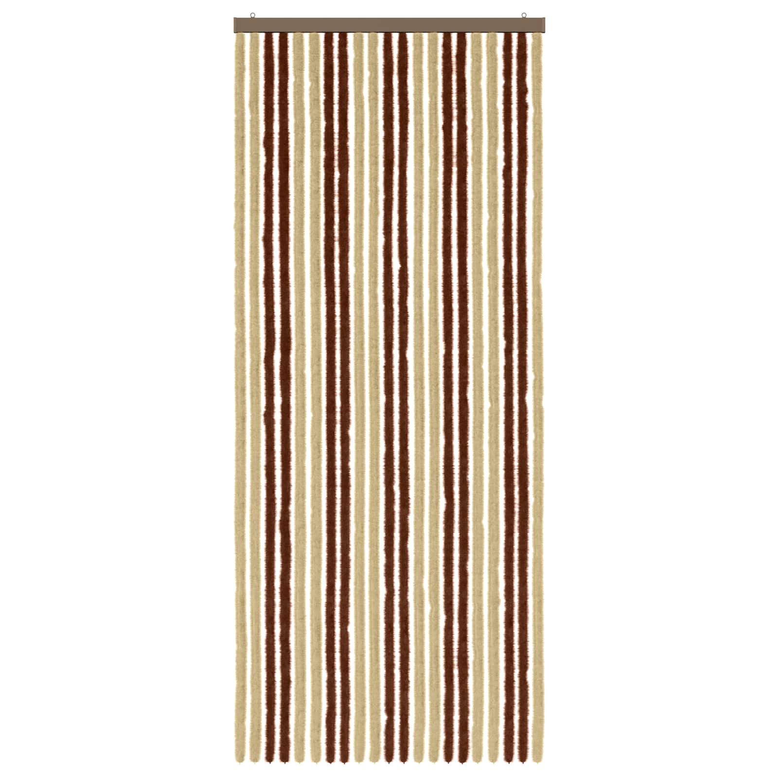 Κουρτίνα εντόμων Chenille Καφέ και μπεζ 90 x 220 cm 100% PP