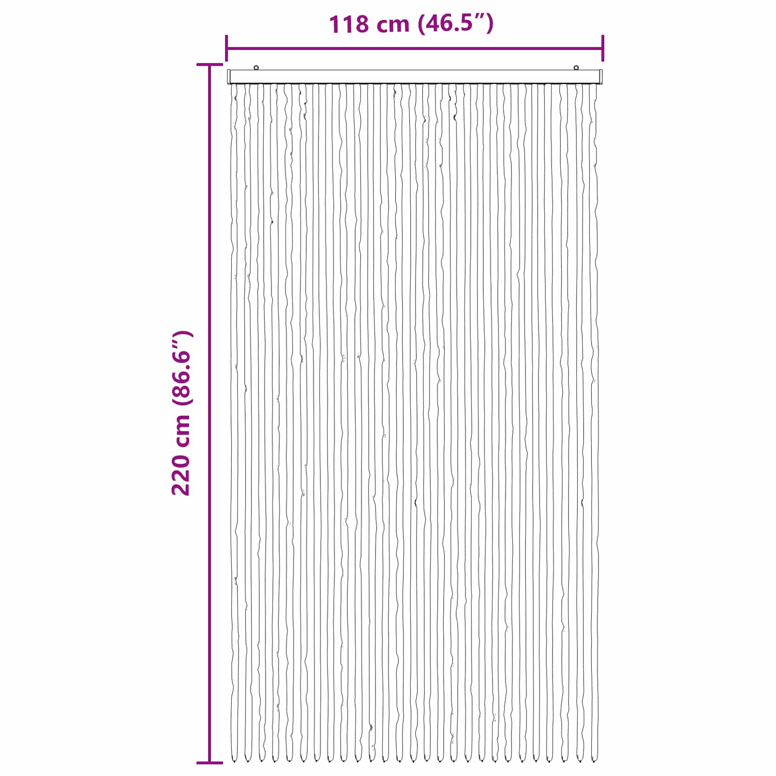 Κουρτίνα εντόμων Chenille Καφέ και μπεζ 118 x 220 cm 100% PP