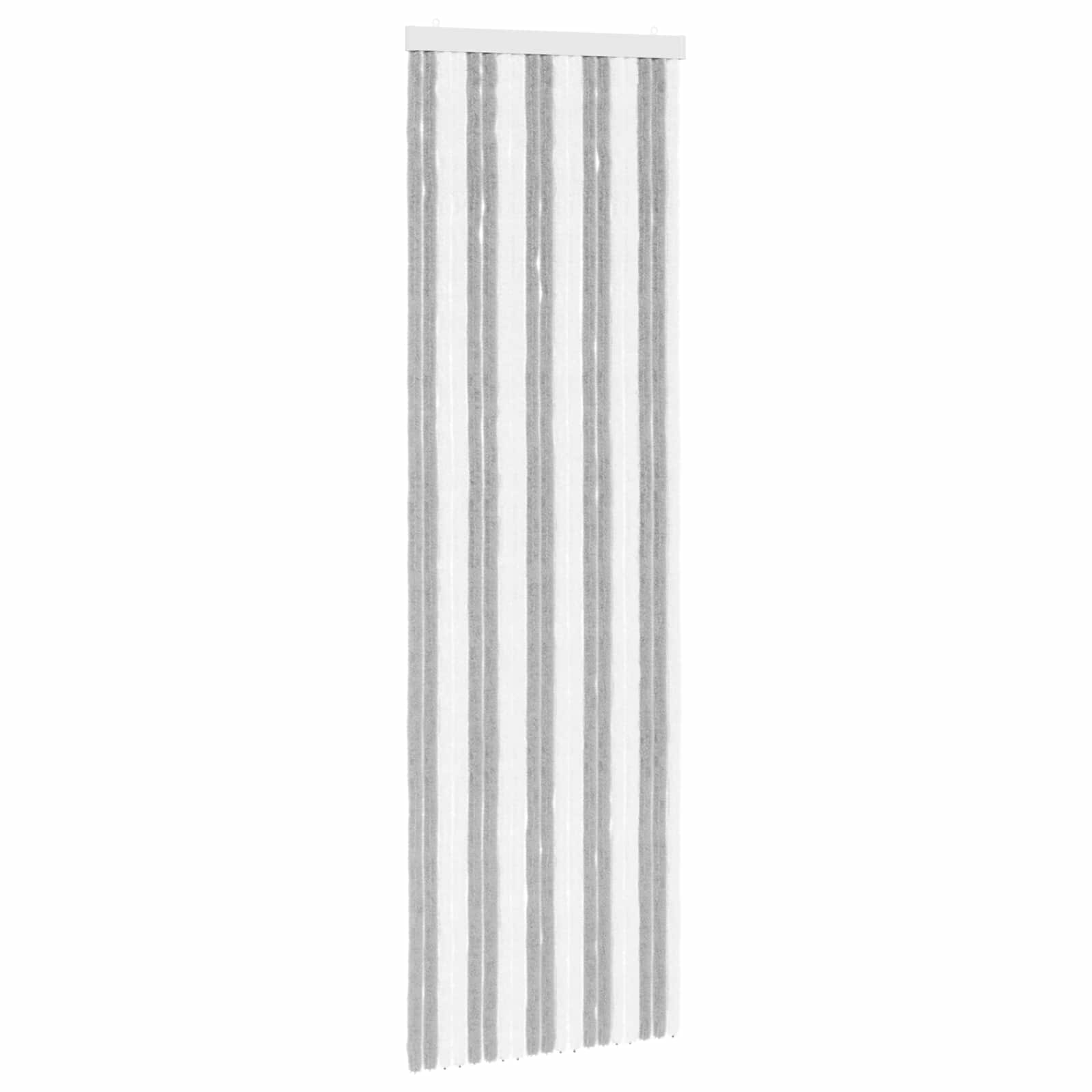 Κουρτίνα εντόμων Chenille Γκρι και Λευκό 56 x 185 cm 100% PP