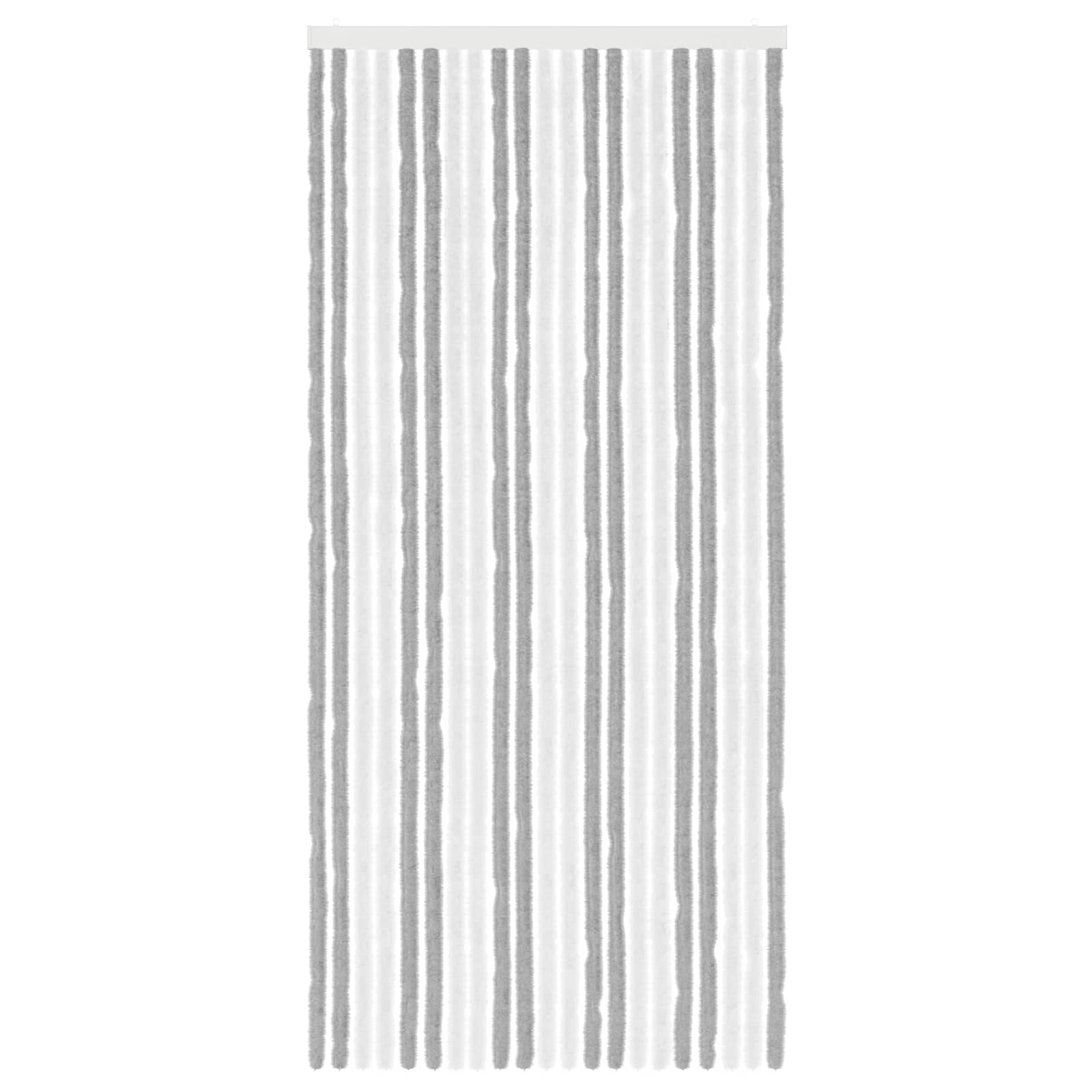 Κουρτίνα εντόμων Chenille Γκρι και Λευκό 90 x 200 cm 100% PP