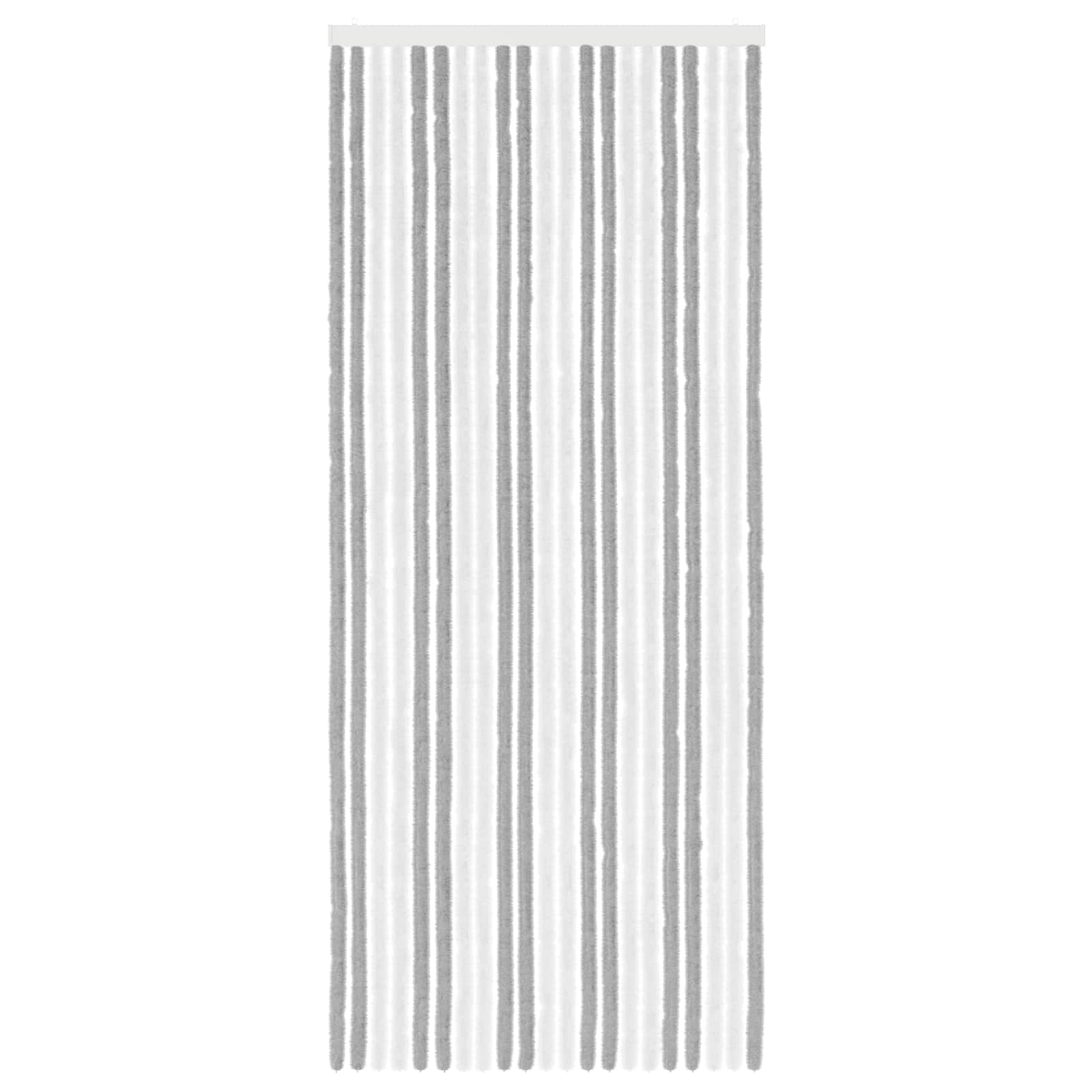 Κουρτίνα εντόμων Chenille Γκρι και Λευκό 90 x 220 cm 100% PP