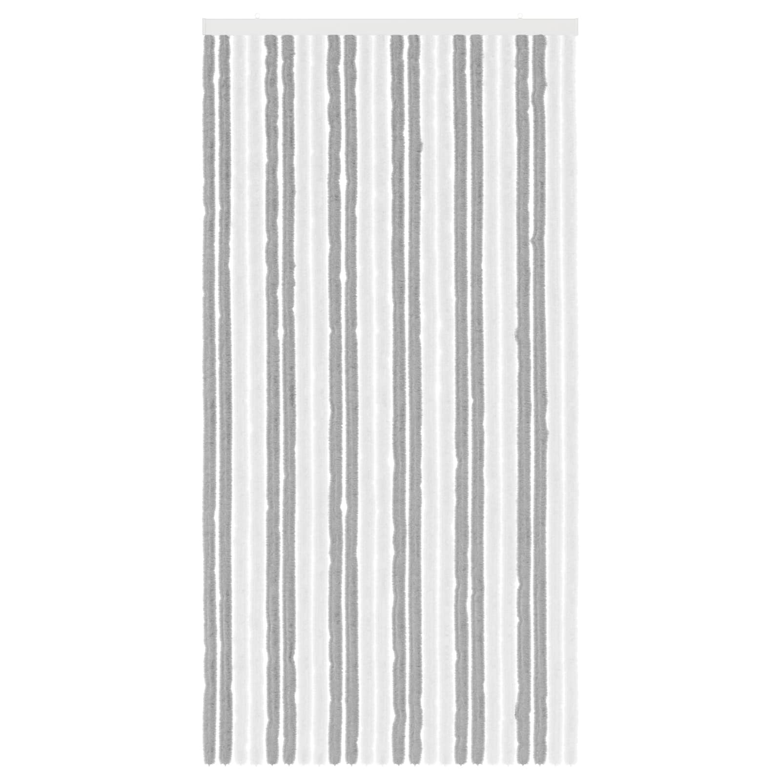 Κουρτίνα εντόμων Chenille Γκρι και Λευκό 100 x 200 cm 100% PP