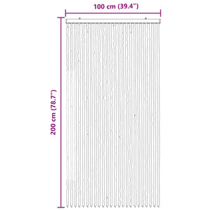 Κουρτίνα εντόμων Chenille Γκρι και Λευκό 100 x 200 cm 100% PP - Pakobazaar