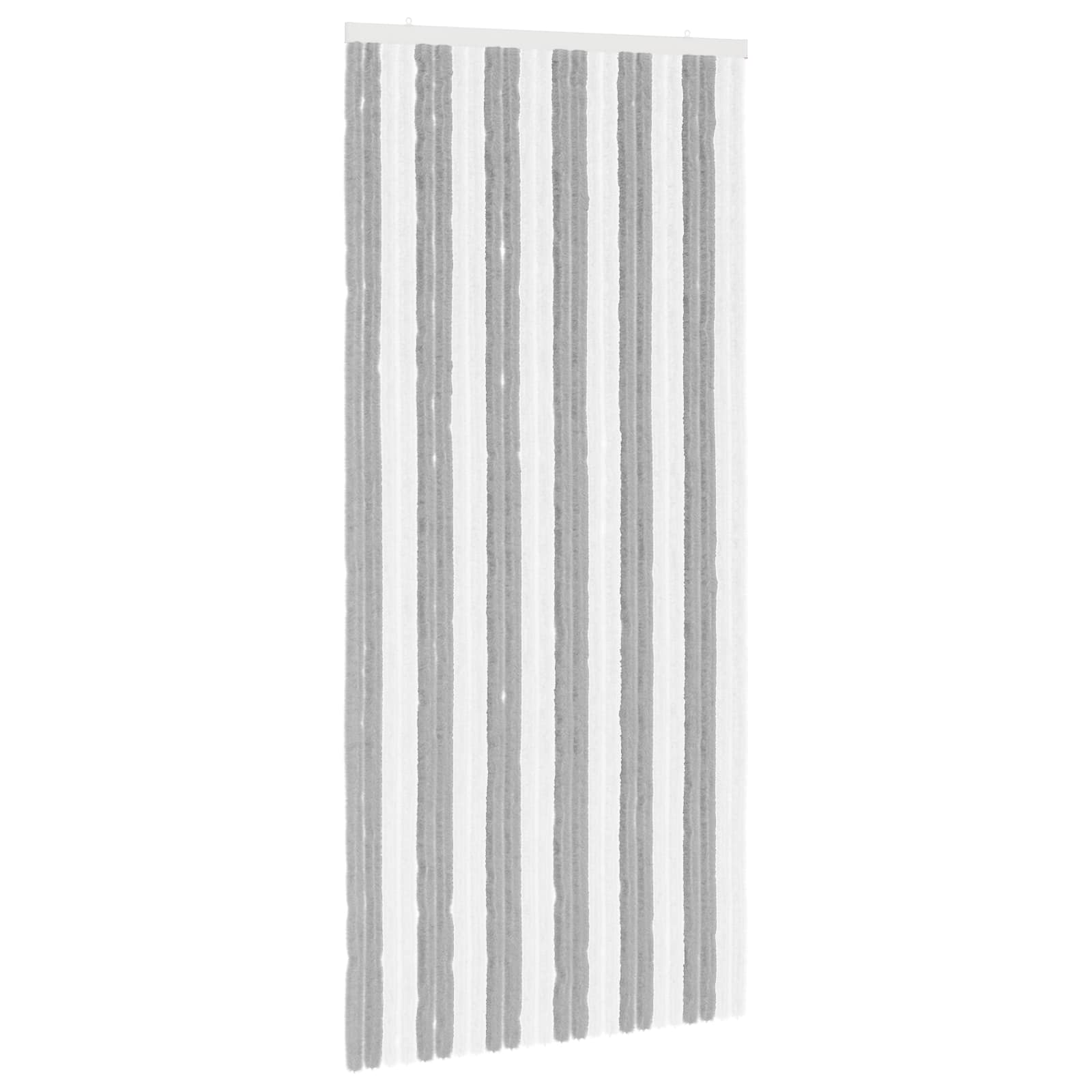 Κουρτίνα εντόμων Chenille Γκρι και Λευκό 100 x 220 cm 100% PP - Pakobazaar