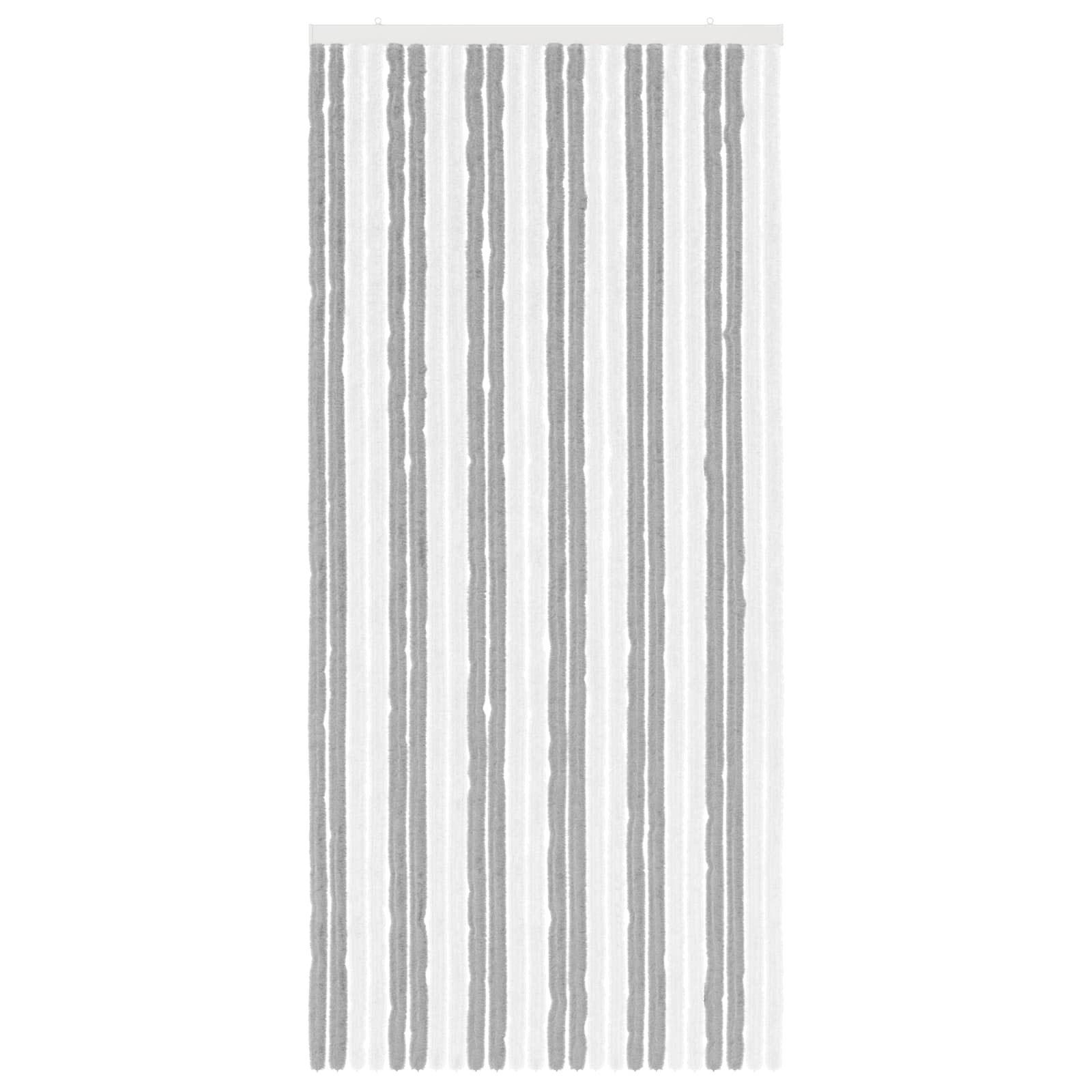 Κουρτίνα εντόμων Chenille Γκρι και Λευκό 100 x 220 cm 100% PP - Pakobazaar
