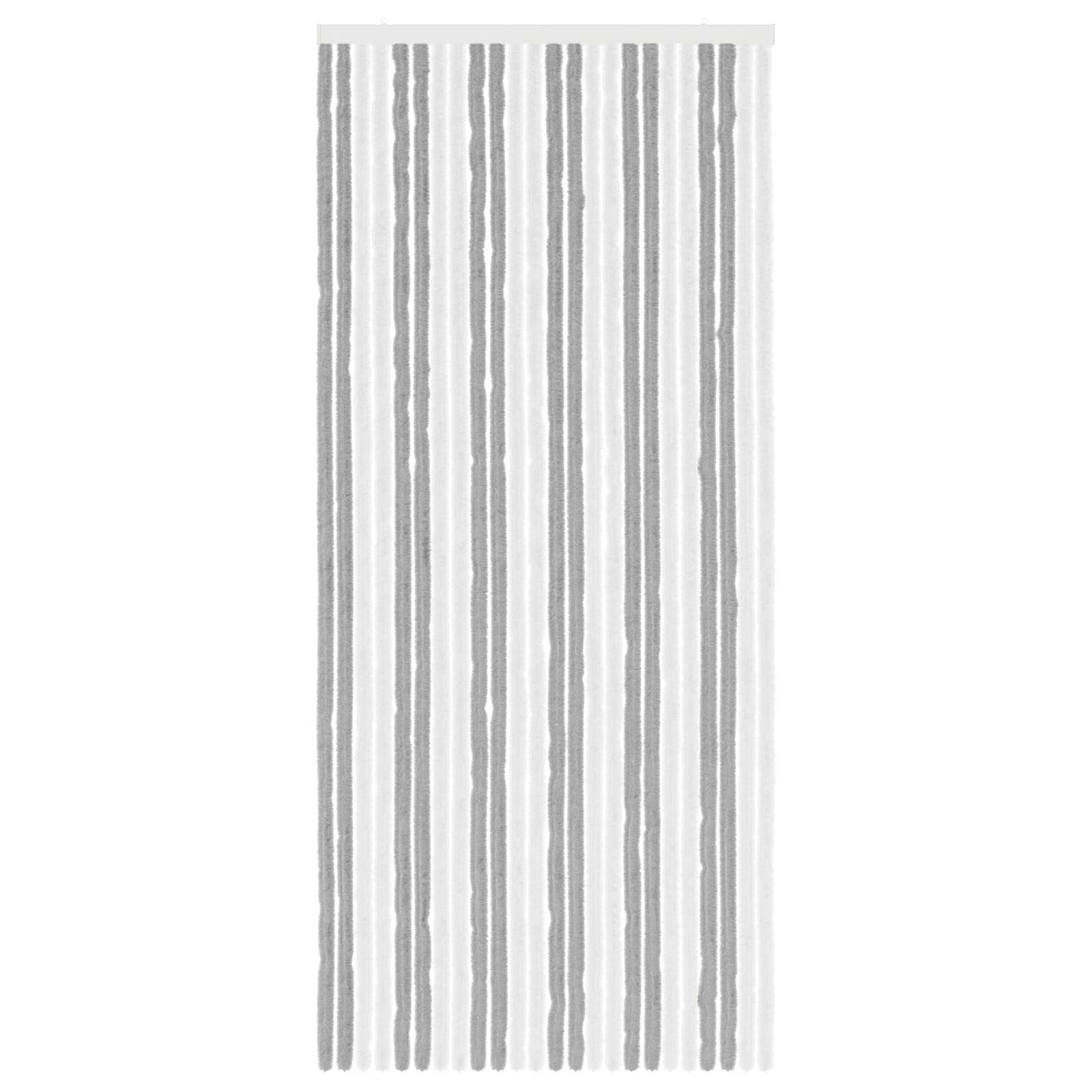 Κουρτίνα εντόμων Chenille Γκρι και Λευκό 100 x 230 cm 100% PP