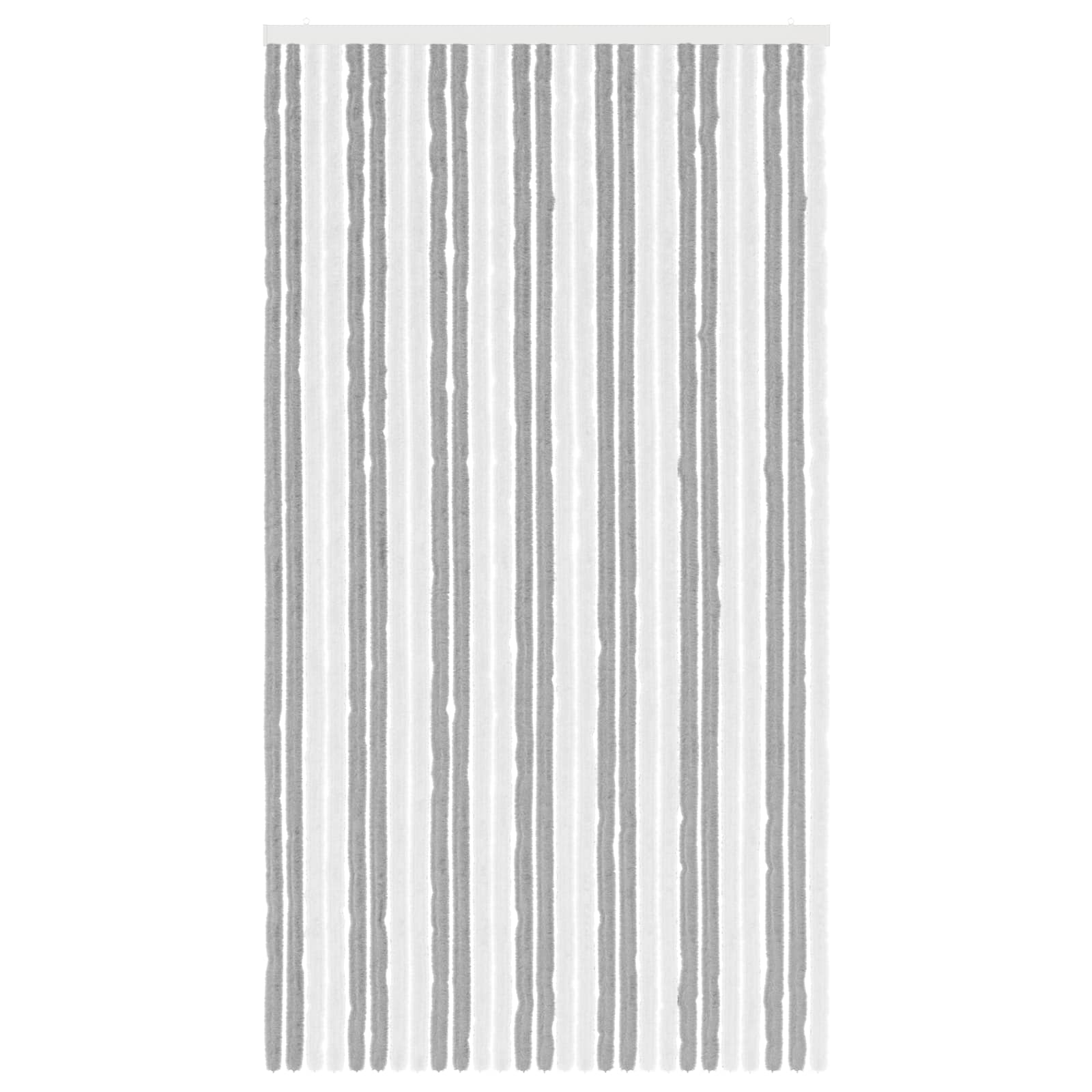 Κουρτίνα εντόμων Chenille Γκρι και Λευκό 118 x 220 cm 100% PP