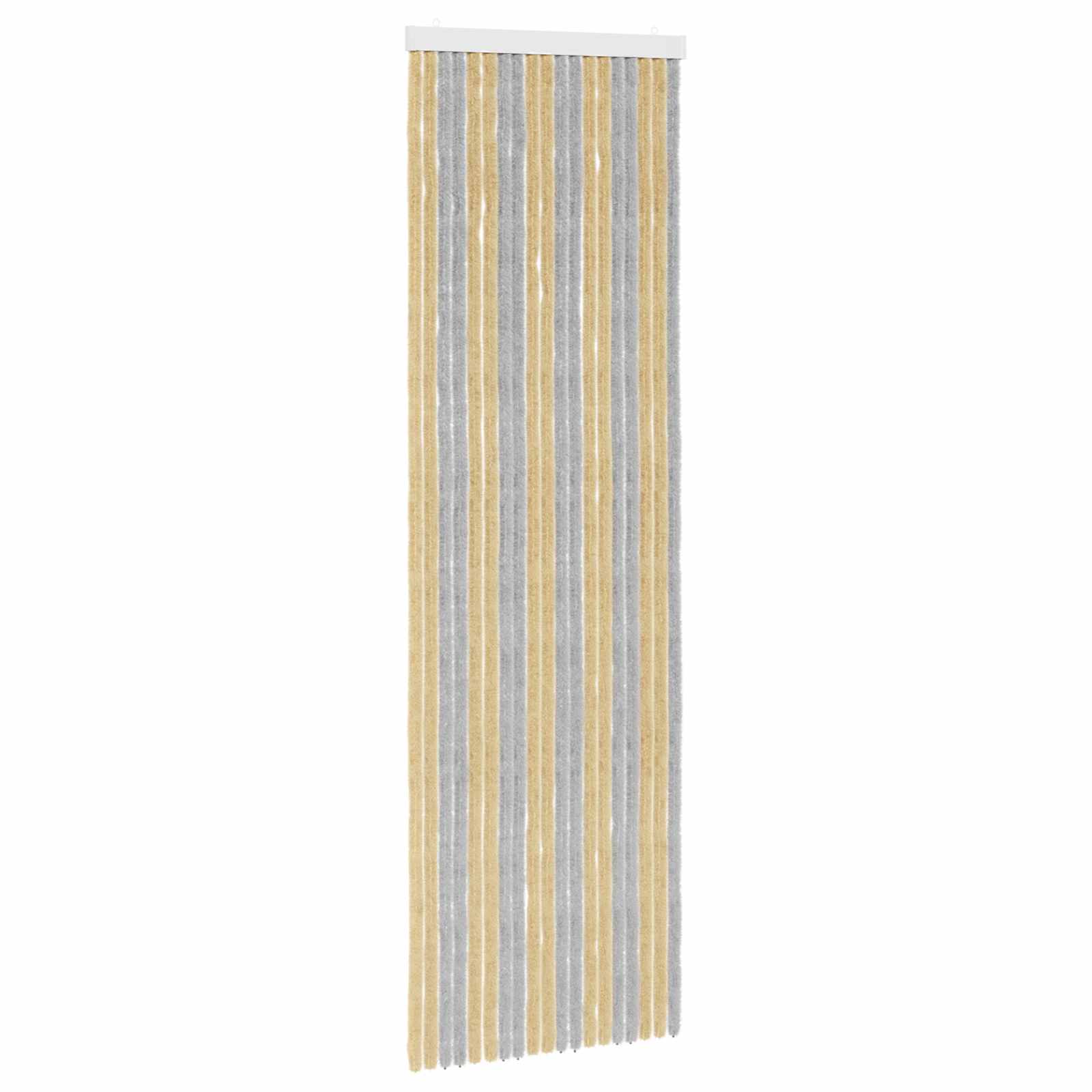 Κουρτίνα εντόμων Chenille Γκρι και Μπεζ 56 x 185 cm 100% PP