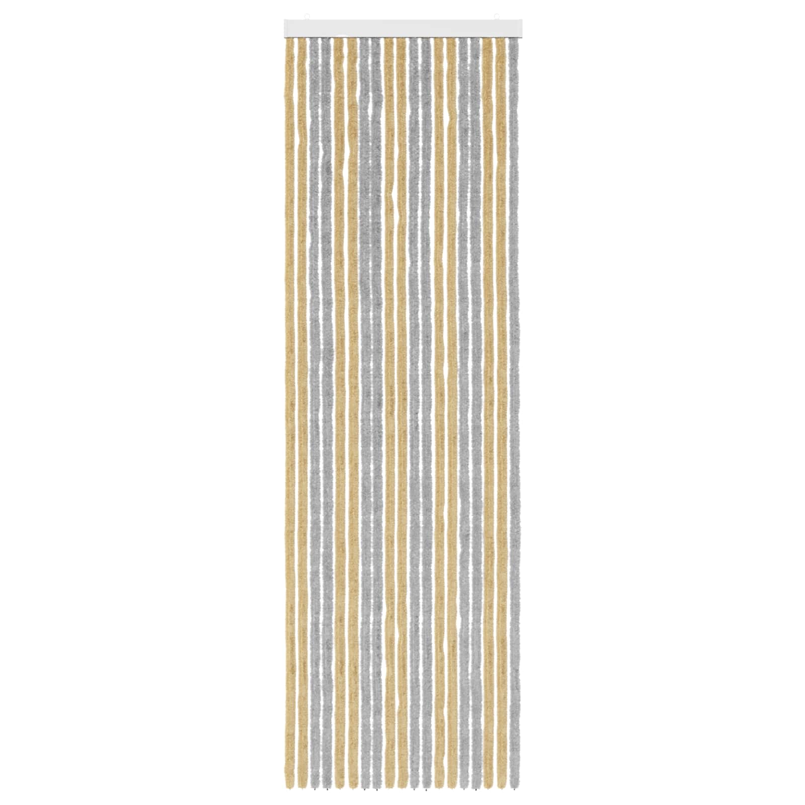 Κουρτίνα εντόμων Chenille Γκρι και Μπεζ 56 x 185 cm 100% PP