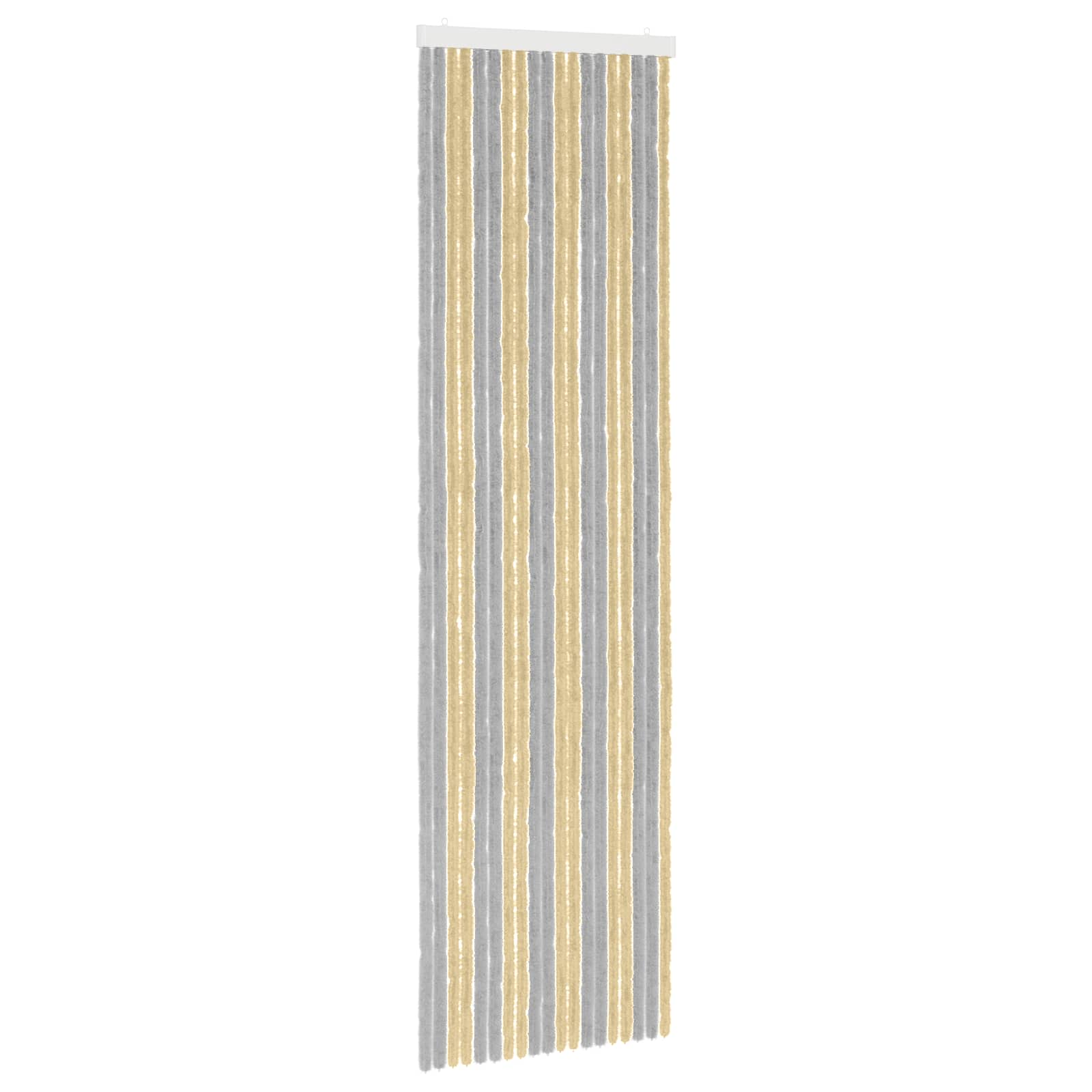 Κουρτίνα εντόμων Chenille Γκρι και Μπεζ 56 x 200 cm 100% PP